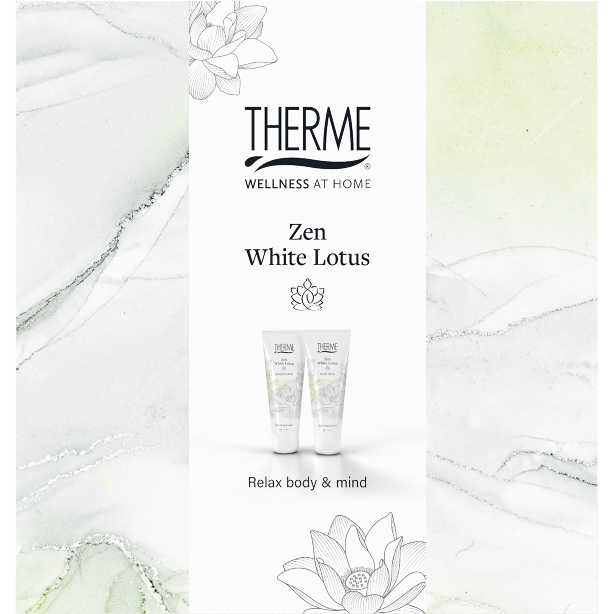 Therme Giftset Zen White Lotus Shower Satin & Hand Balm