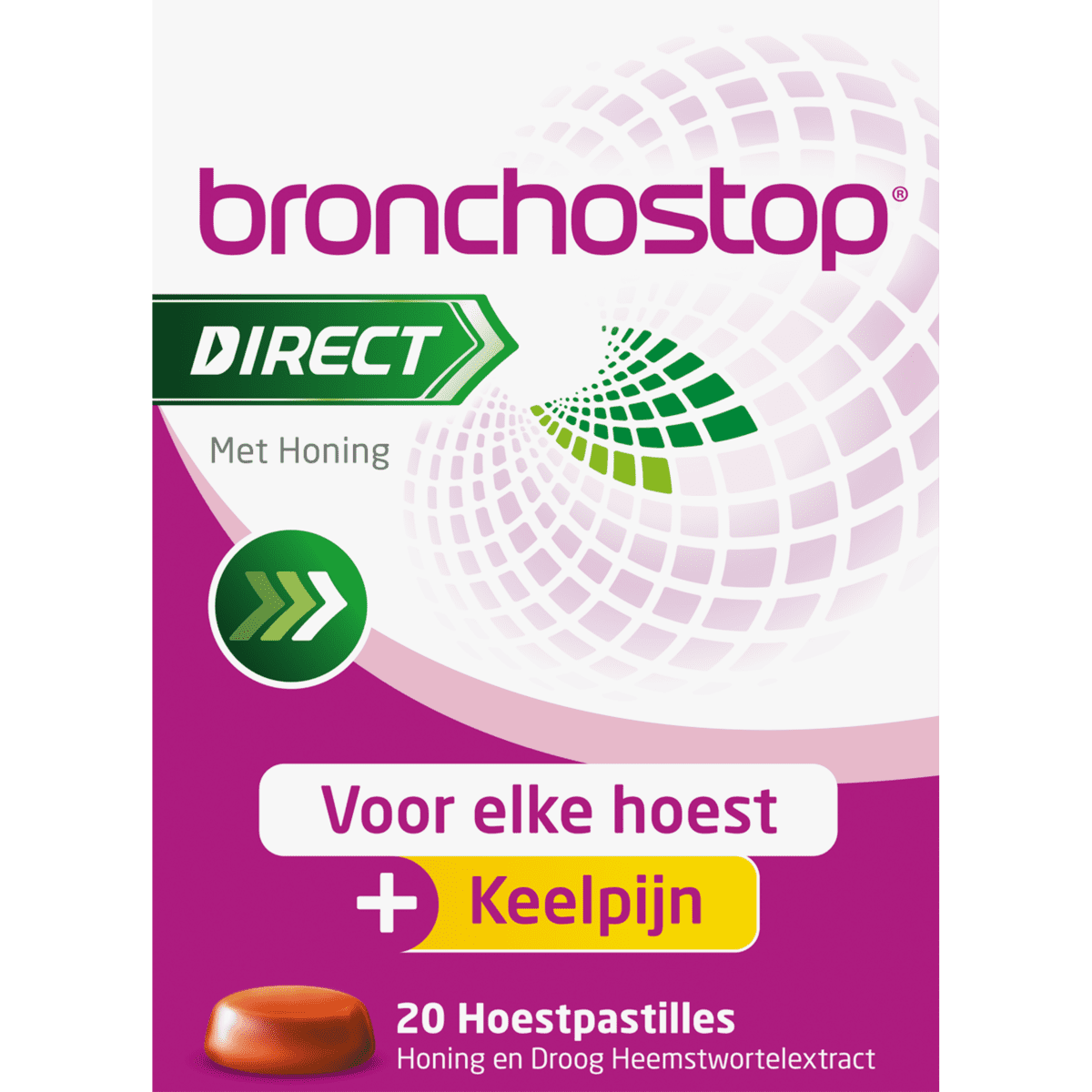 Bronchostop Direct Hoestpastilles bij Keelpijn Dragees 20 stuks