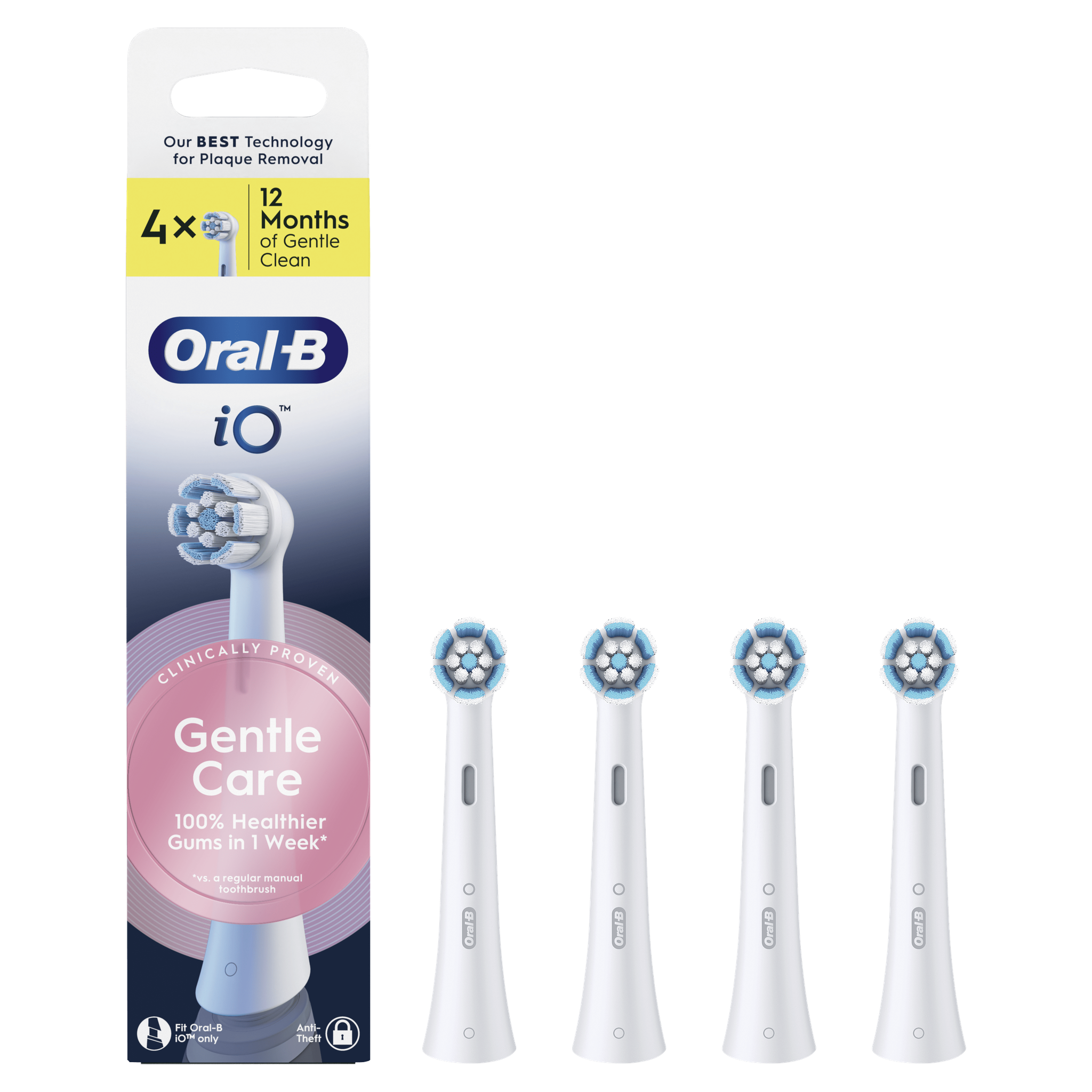 Oral-B iO Gentle Care Opzetborstels Wit 4 Stuks