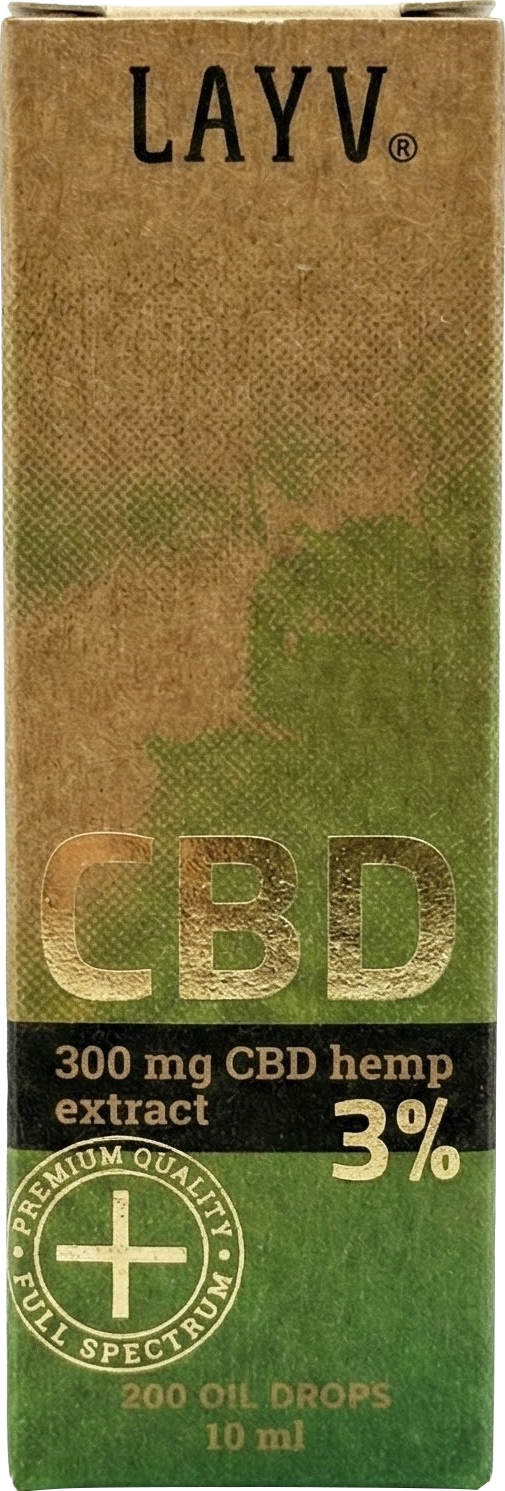 Layv Clean + 300 mg Full Spectrum CBD Olie 10 ML