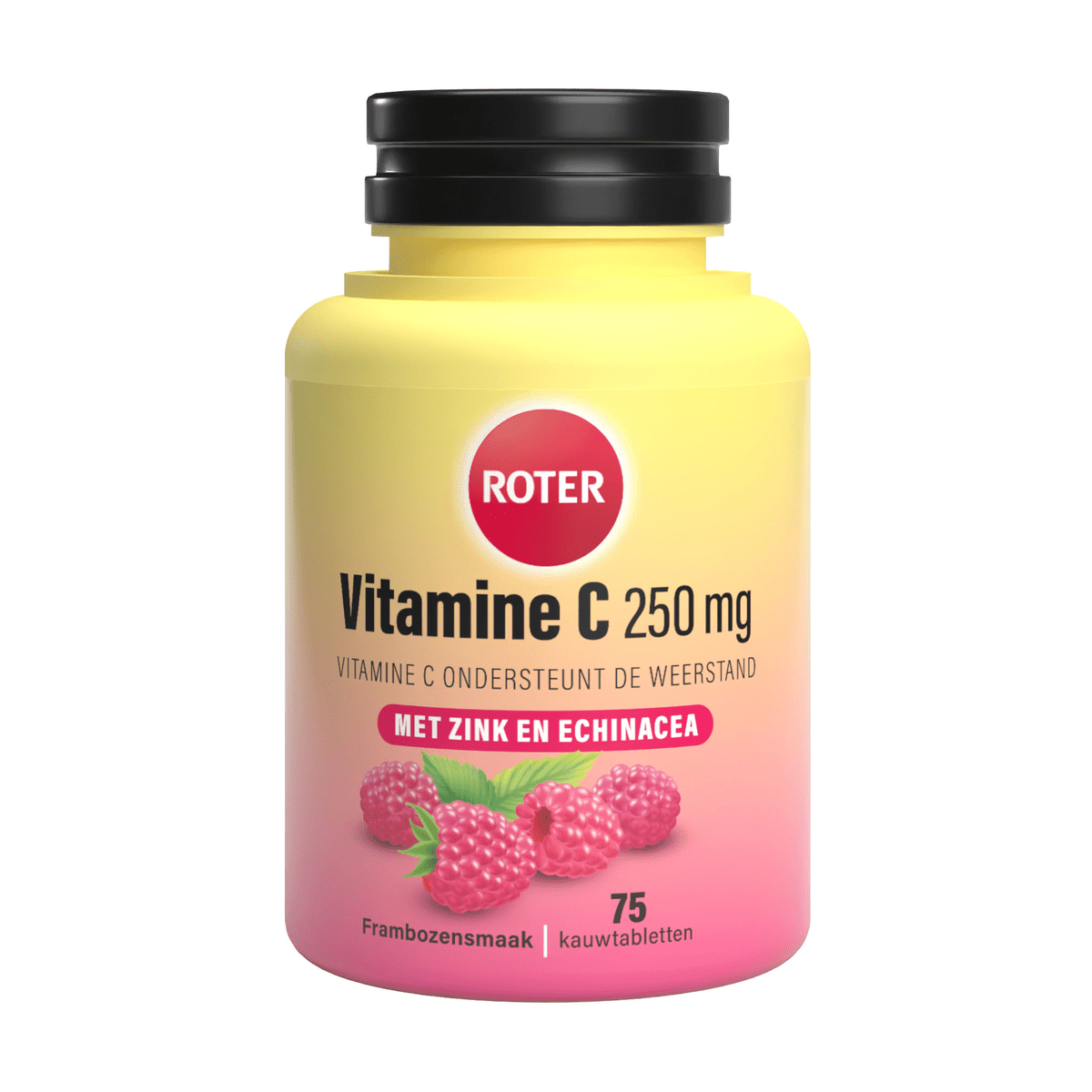 Roter Vitamine C Forte Weerstand Framboos Tabletten 75 stuks