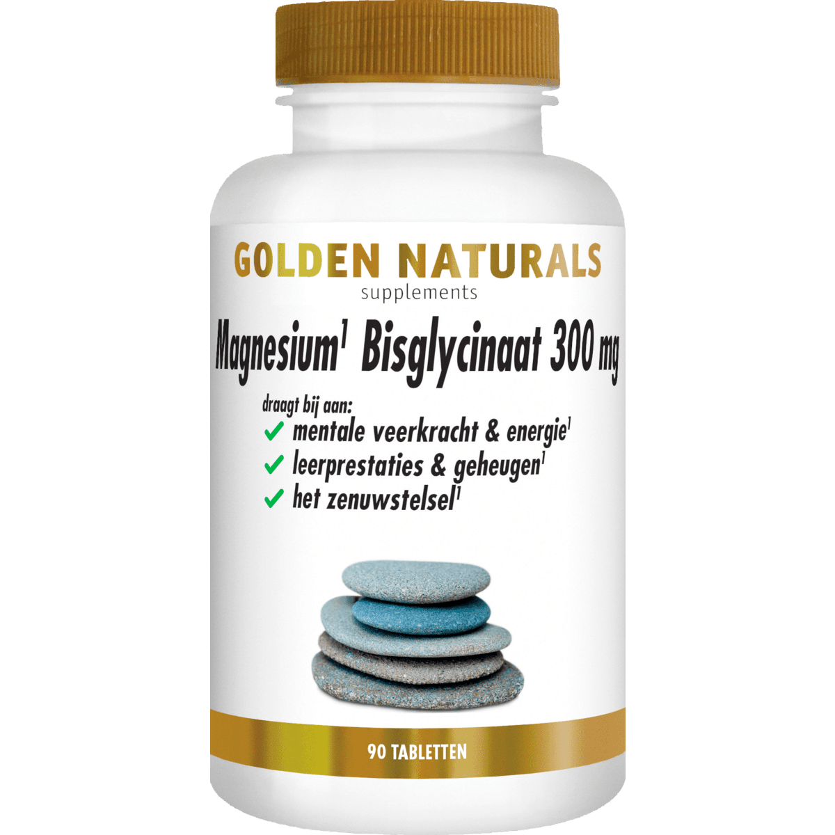 Golden Naturals Magnesium Bisglycinaat 300 MG Tabletten 90 stuks