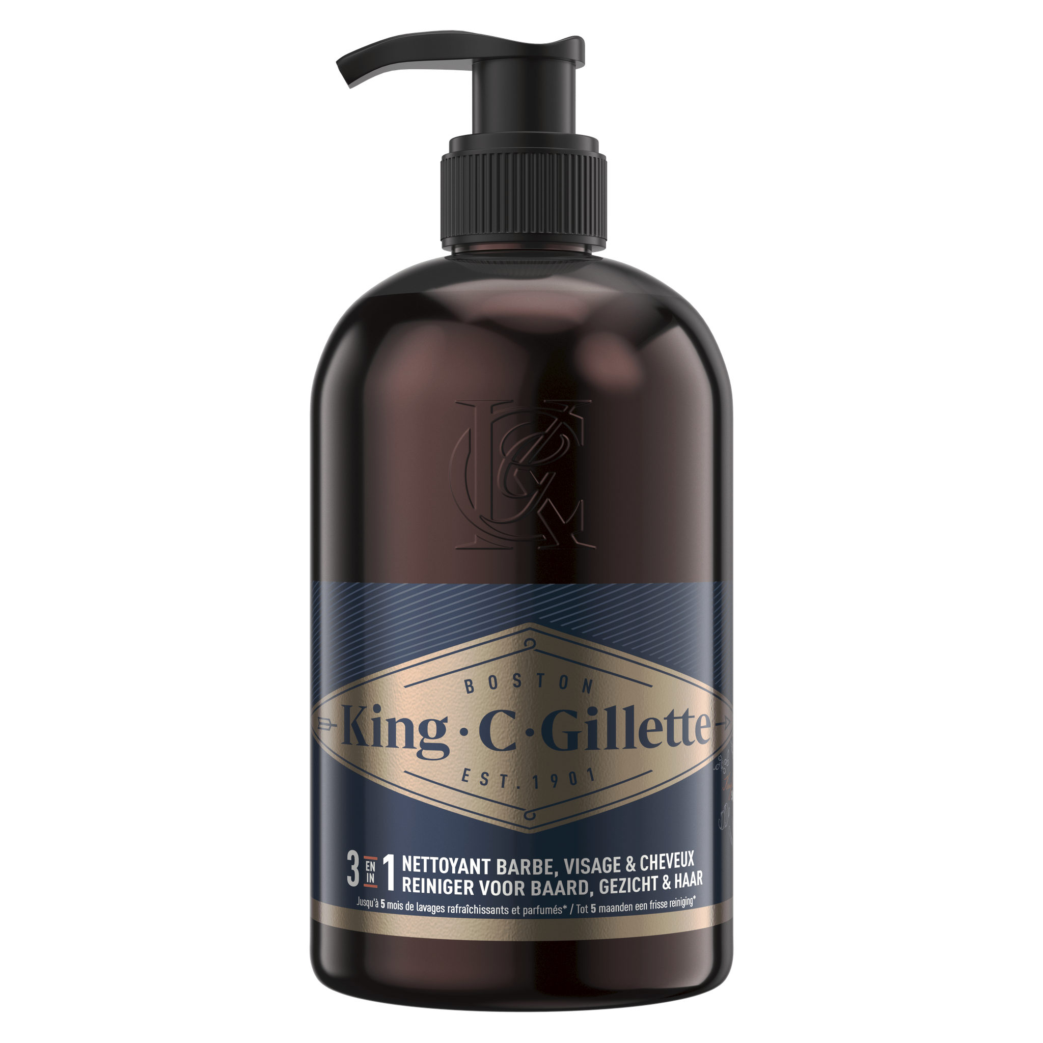 King C. Gillette 3-in-1 Baard, Haar en Gezichtsreiniger 350 ML