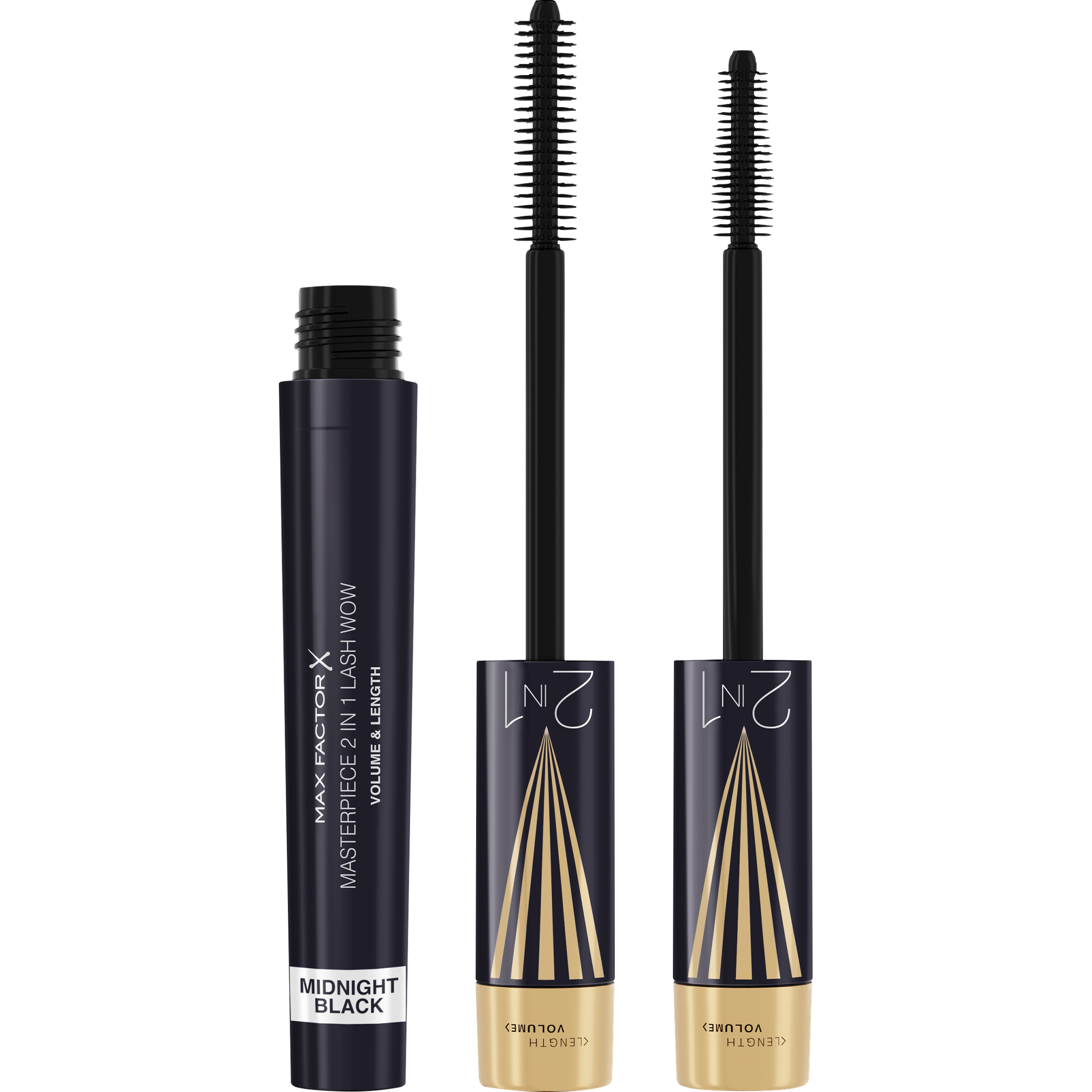 Max Factor Masterpiece 2In1 Lash Wow Mascara 03 Midnight Black
