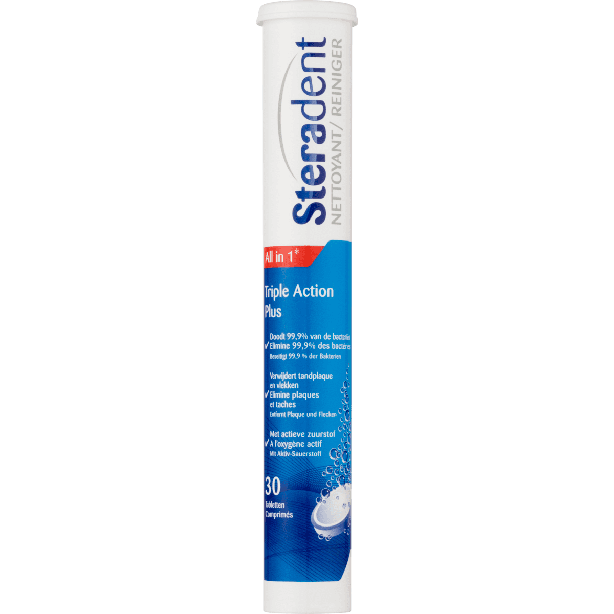 Steradent Triple Action Plus Bruistabletten 30 stuks