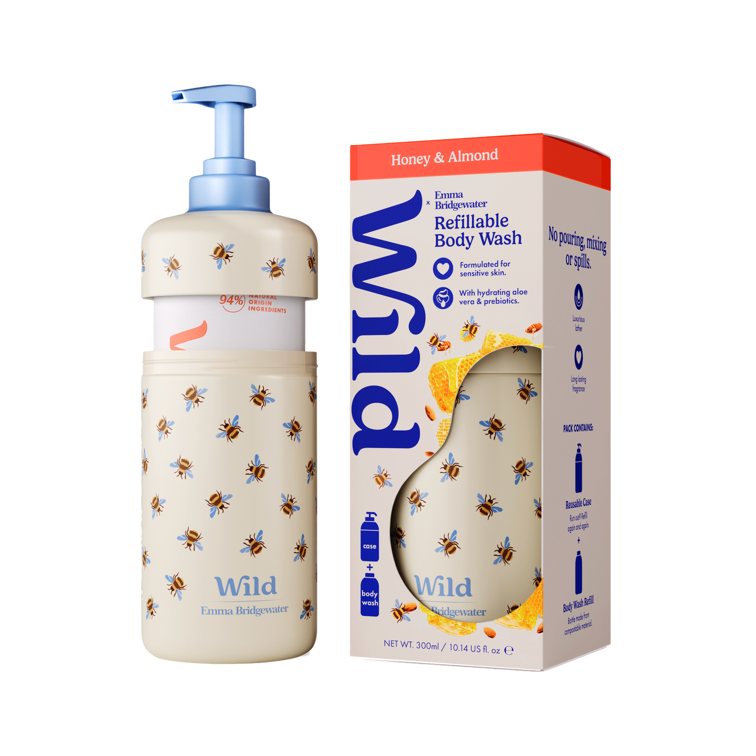 Wild Bee & Honey and Almond Body Wash Starterpack 300 ML