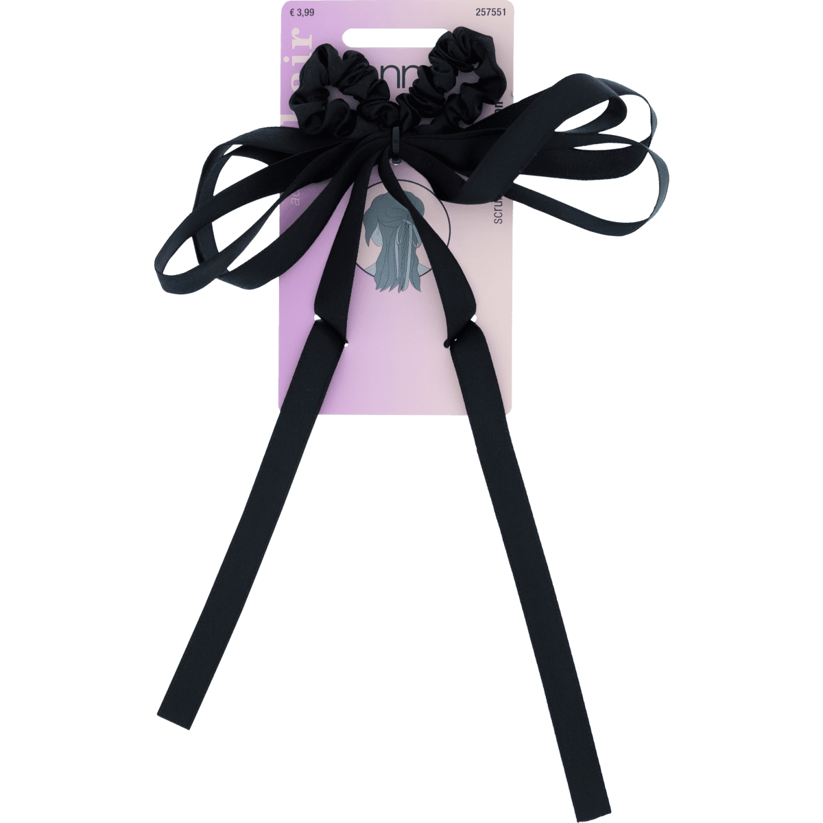Zenner Mini Scrunchie Strik Zwart