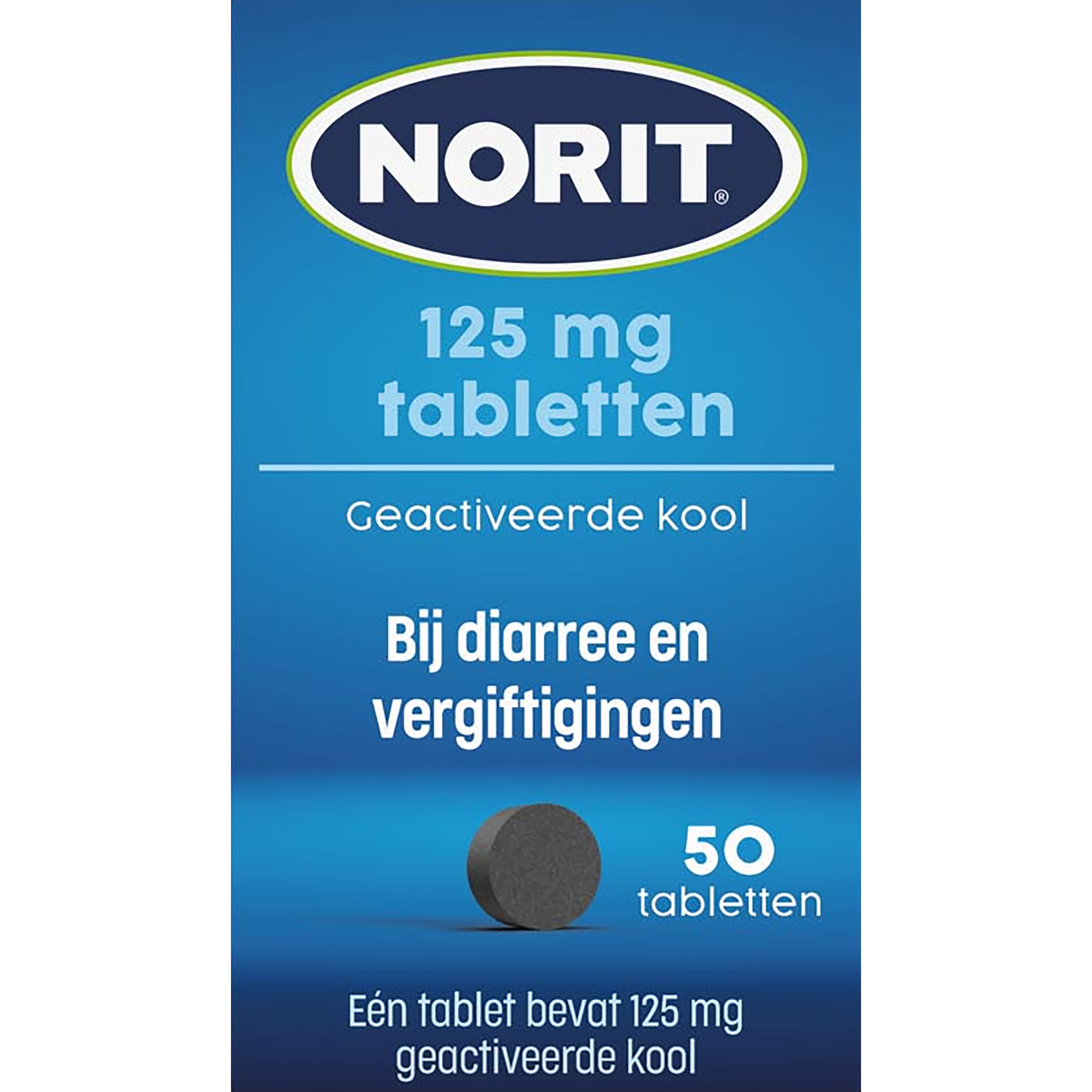 Norit 125 MG Tabletten 50 stuks