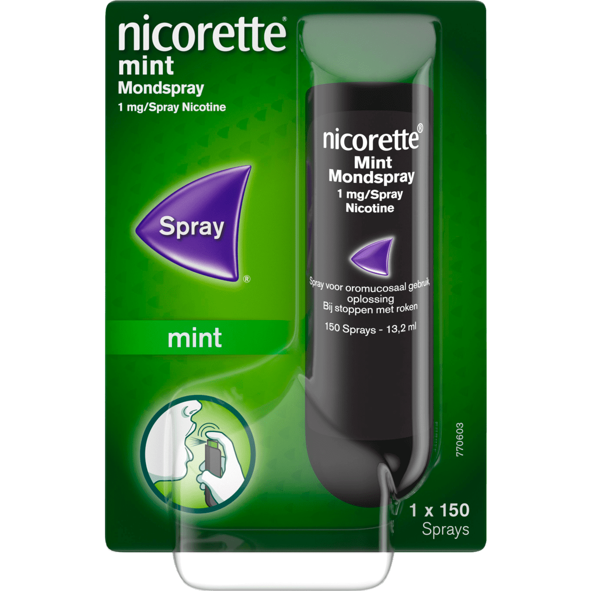 Nicorette Freshmint Mondspray Stoppen met Roken 1 MG Nicotine 13,2 ML