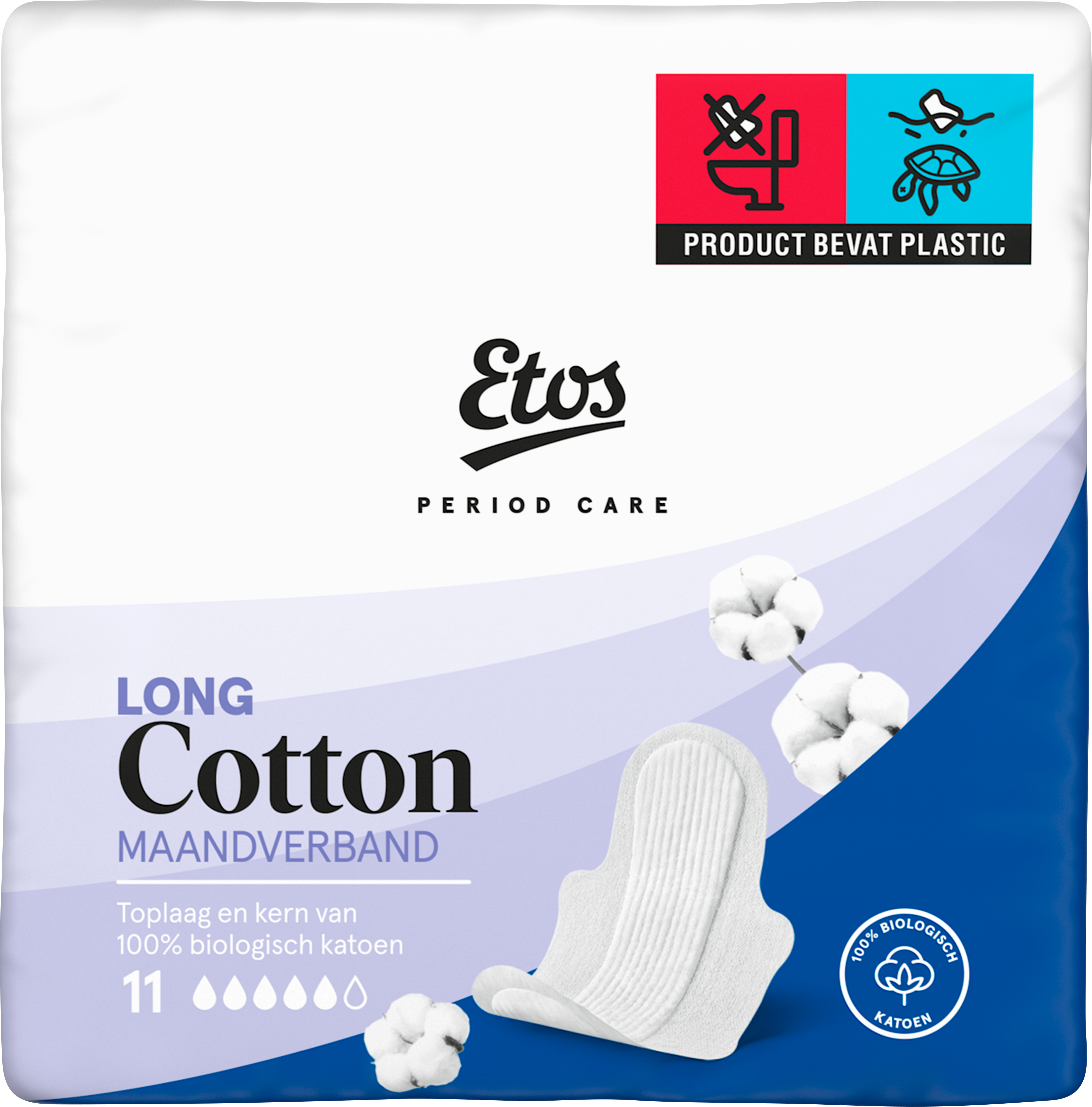 Etos Ultra Long 100% Katoen Maandverband 11 stuks