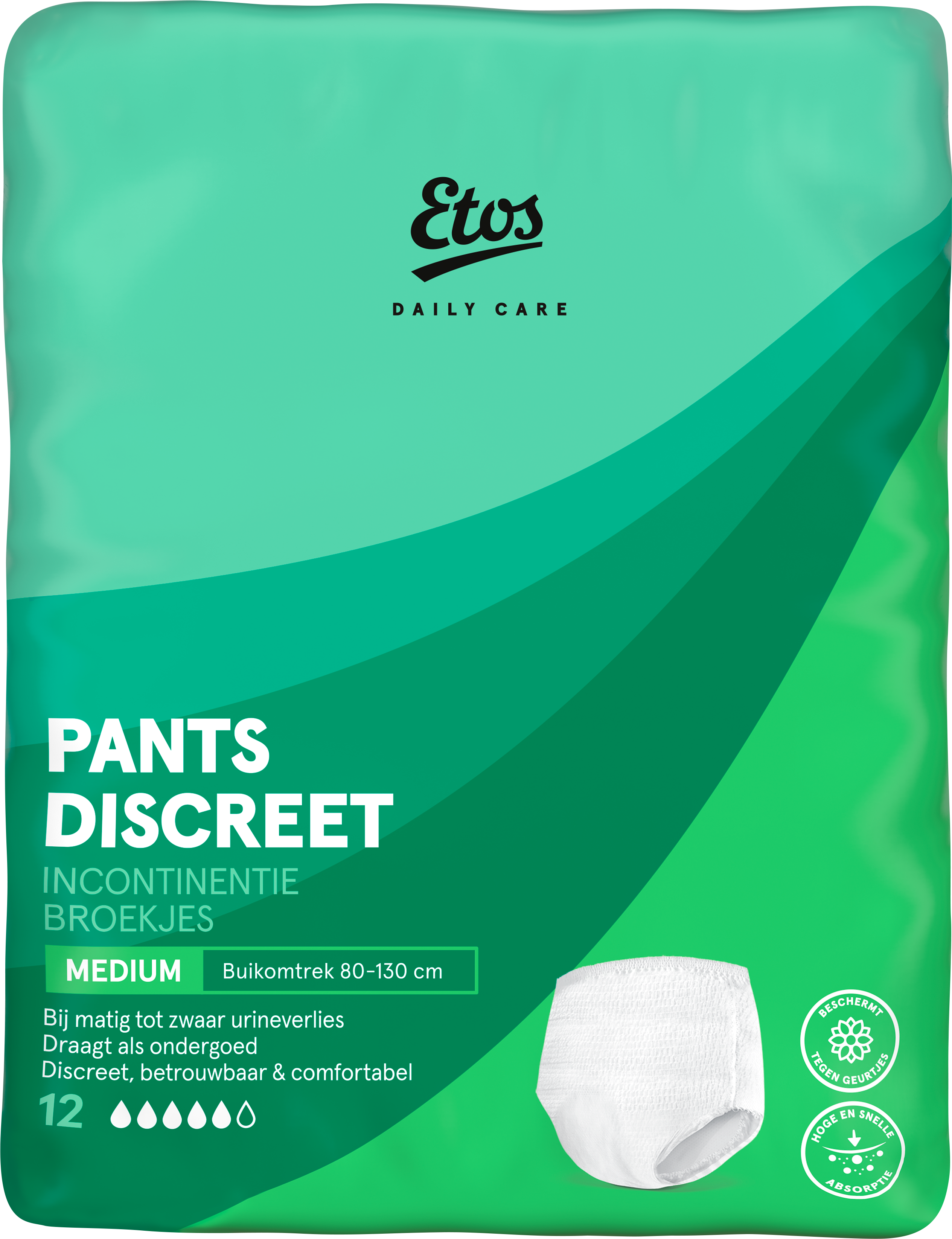 Etos Discreet Pants Incontinentiebroekjes Medium 12 stuks