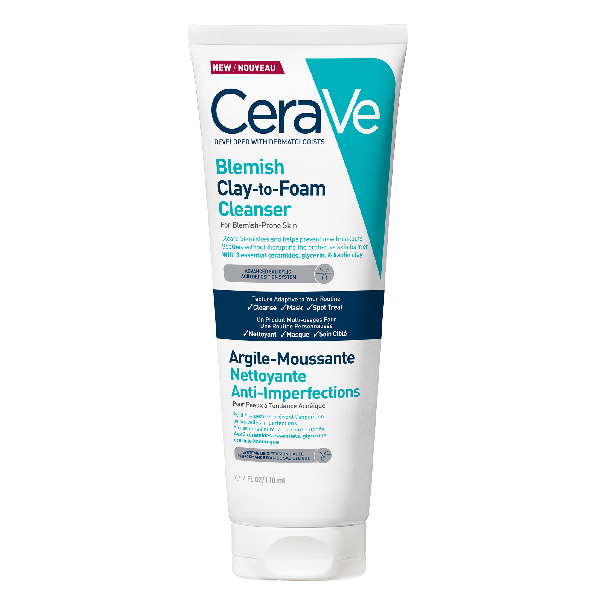 CeraVe Anti-Onzuiverheden Klei naar Schuim Reiniging 118ml
