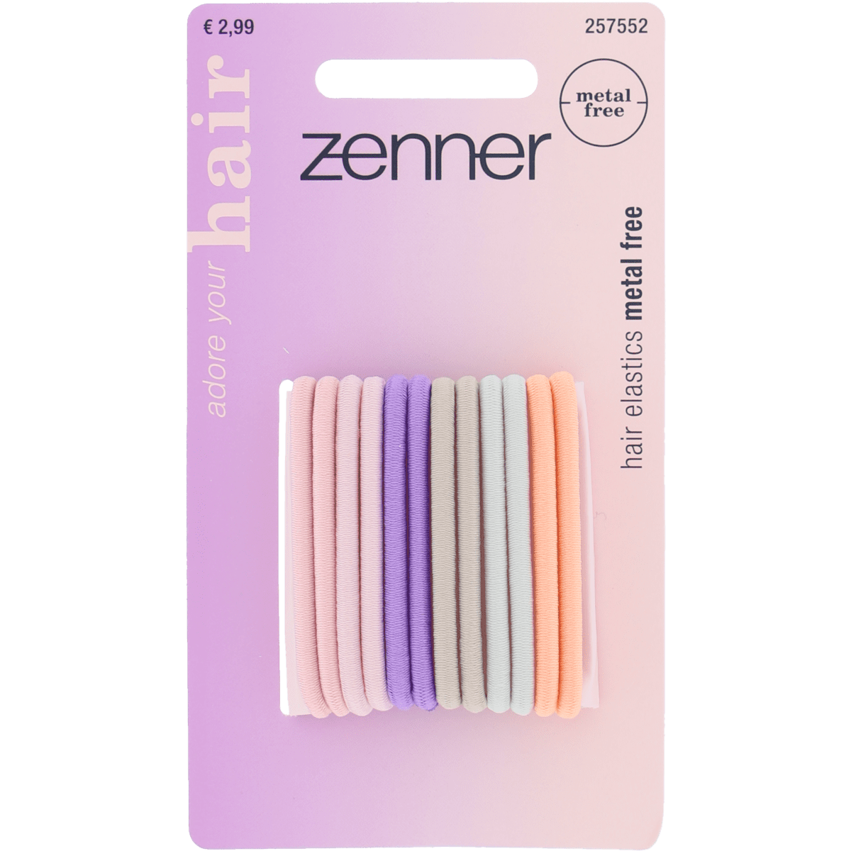 Zenner Haarelastiek Metal Free 12x
