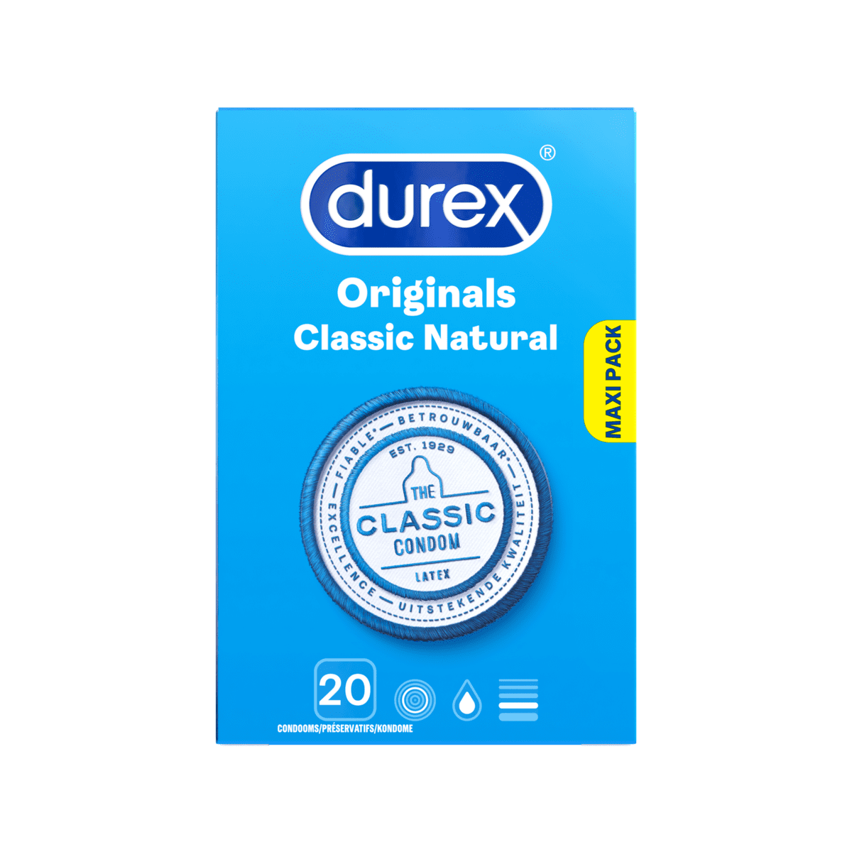 Conclusie speelplaats overdrijven Durex Condooms Classic Natural 20 stuks 20 EA | Etos