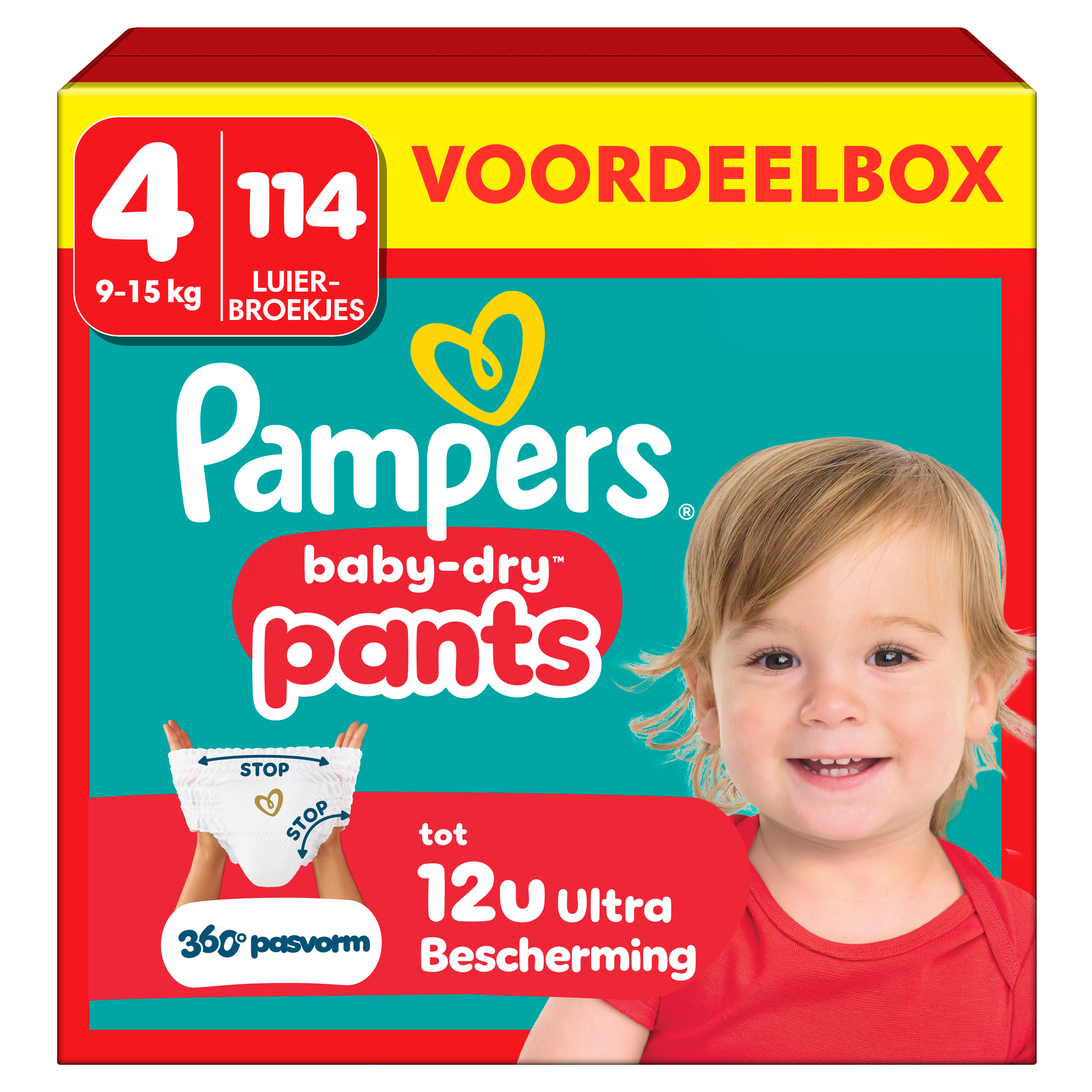 Pampers Baby Dry Pants Voordeelbox Luierbroekjes Maat 4 9-15 kg 114 stuks