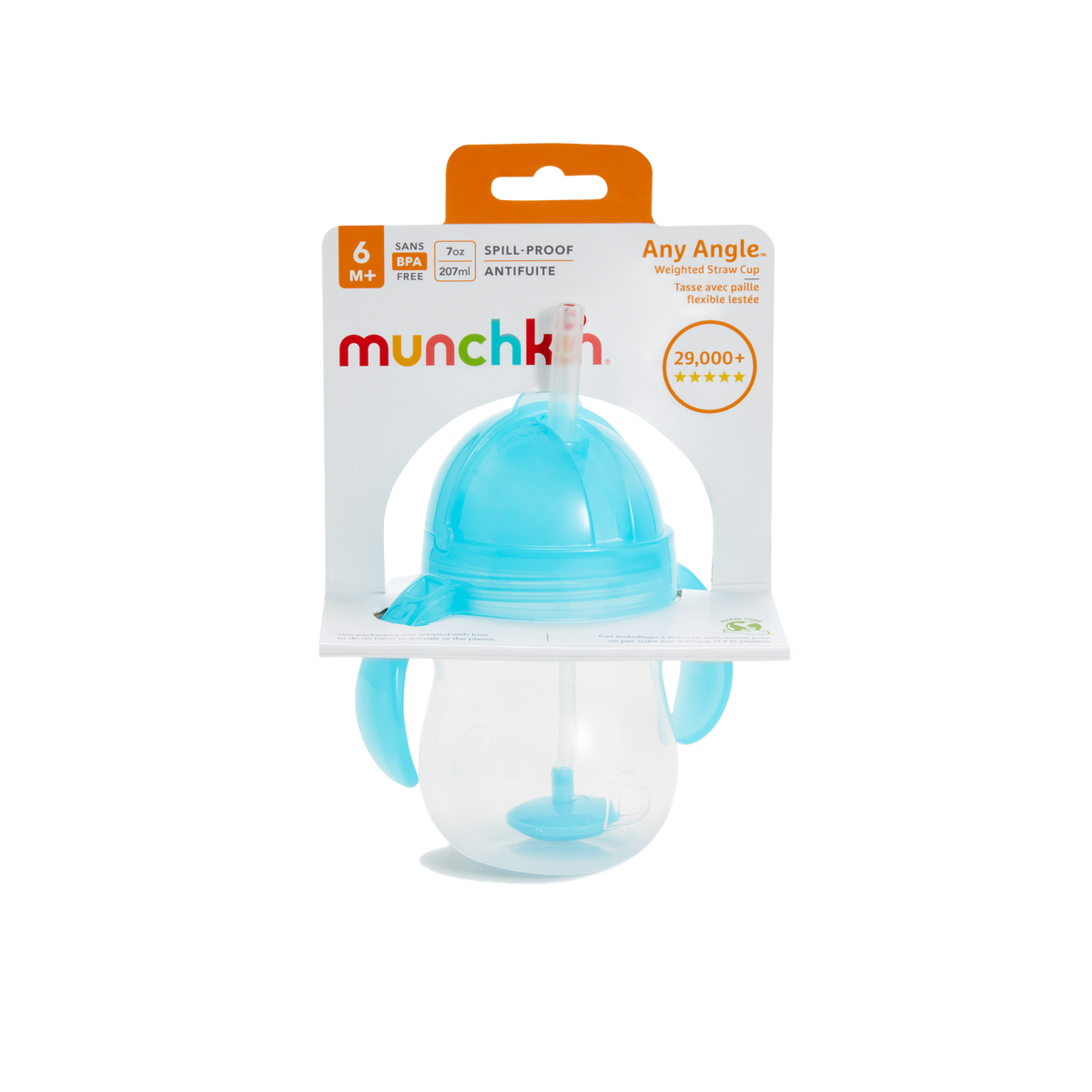 Munchkin Click Lock Tip & Sip Rietjesbeker Blauw 207 ML
