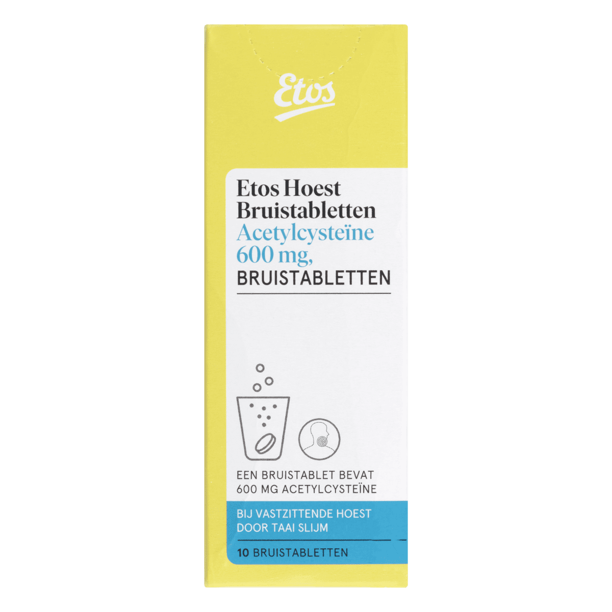Etos Hoest Bruistabletten Acetylcysteïne 600 MG 10 stuks
