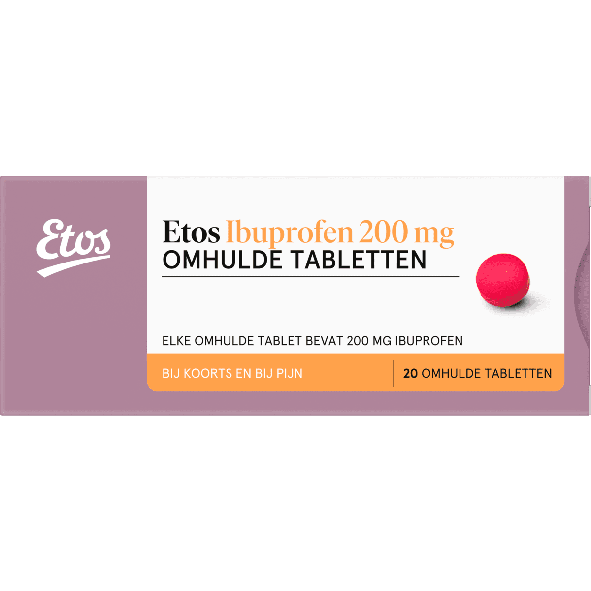 Etos Ibuprofen 200 MG Omhulde Tabletten 20 stuks