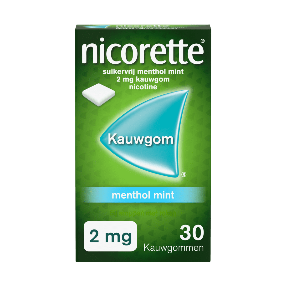 Nicorette Kauwgom Stoppen met Roken Menthol Mint 2 MG Nicotine 30 Stuks