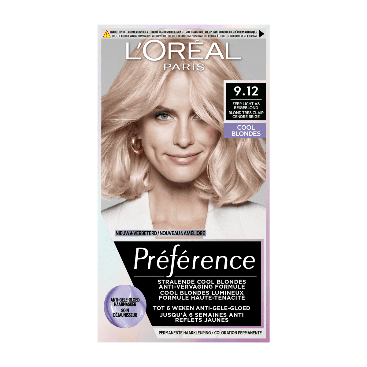 L'Oréal Paris Préférence Cool Blondes Permanente Haarverf 9.12 Siberia