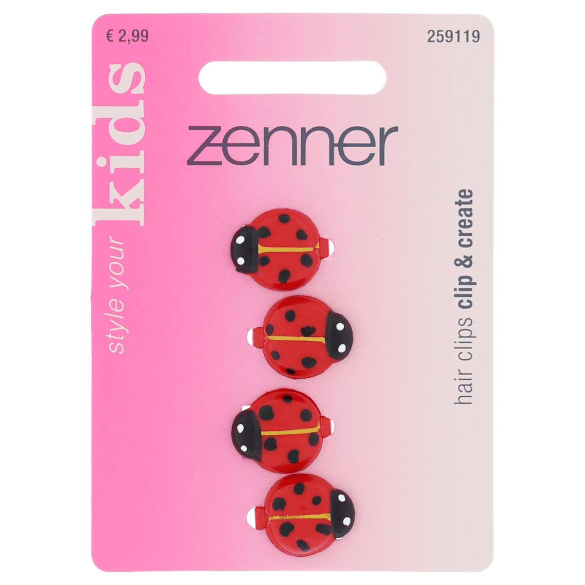 Zenner Haarclip kids 4x