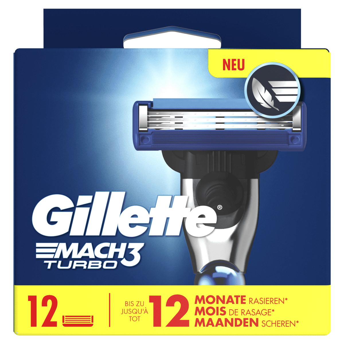 Gillette Mach3 Turbo Navulmesjes 12 stuks
