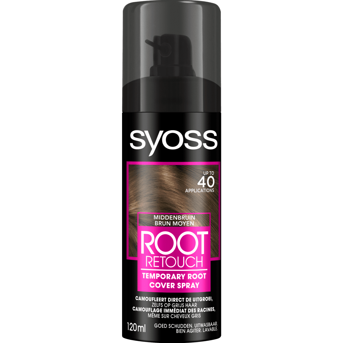 Syoss Uitgroeispray Middenbruin 120 ML