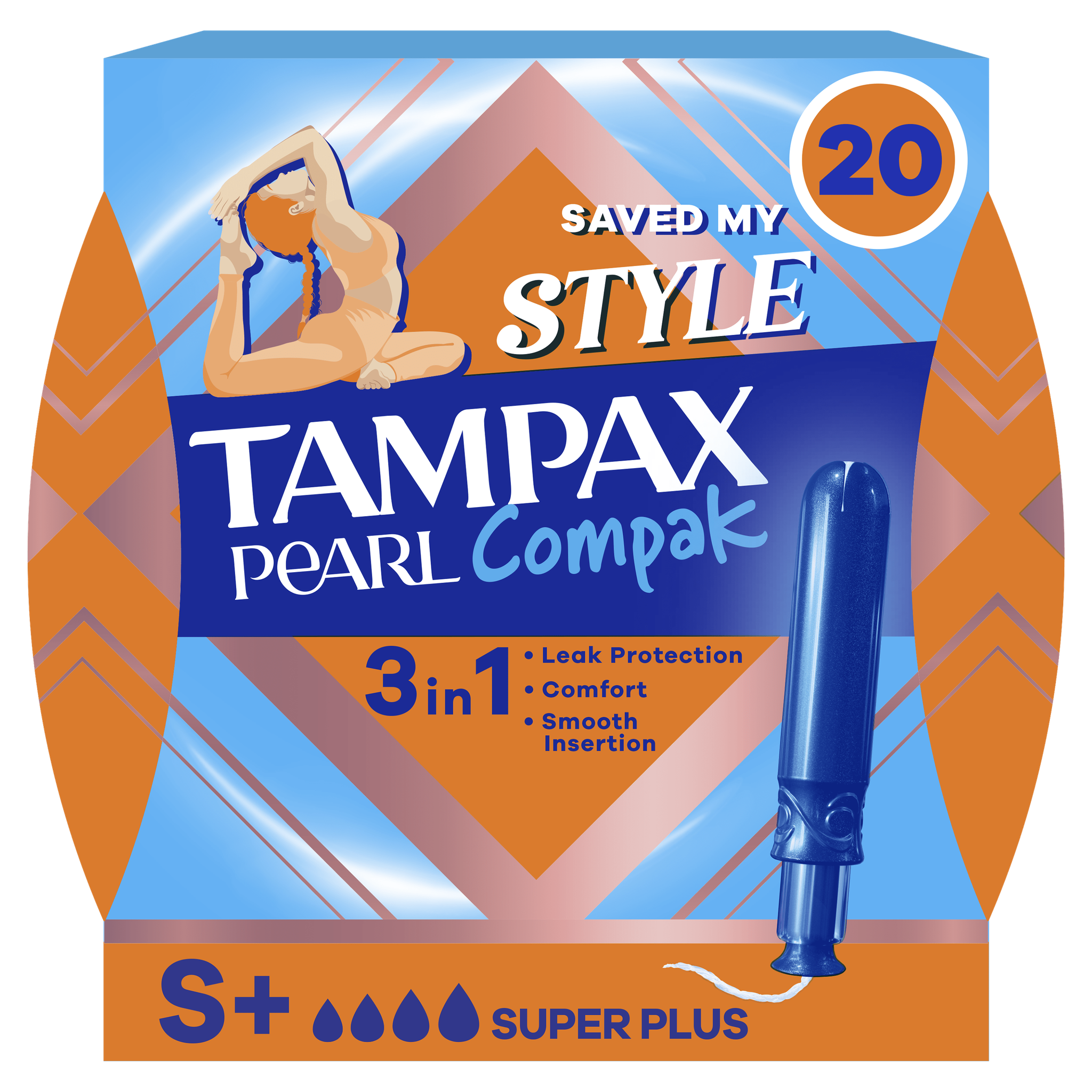 Tampax Pearl Compak Super Plus Tampons Met Inbrenghuls 20 Stuks