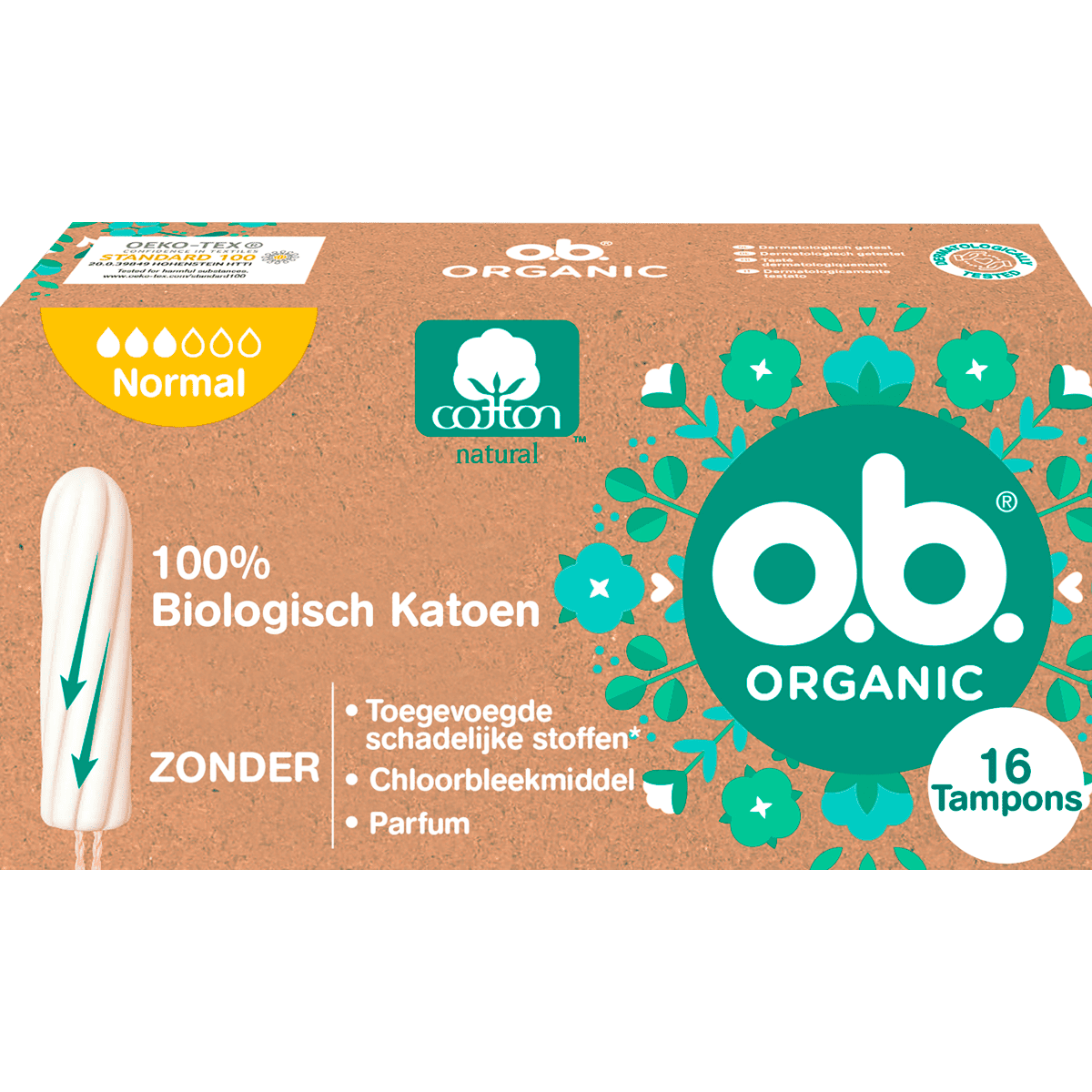 o.b.® Organic Cotton Tampons Normal 16 stuks