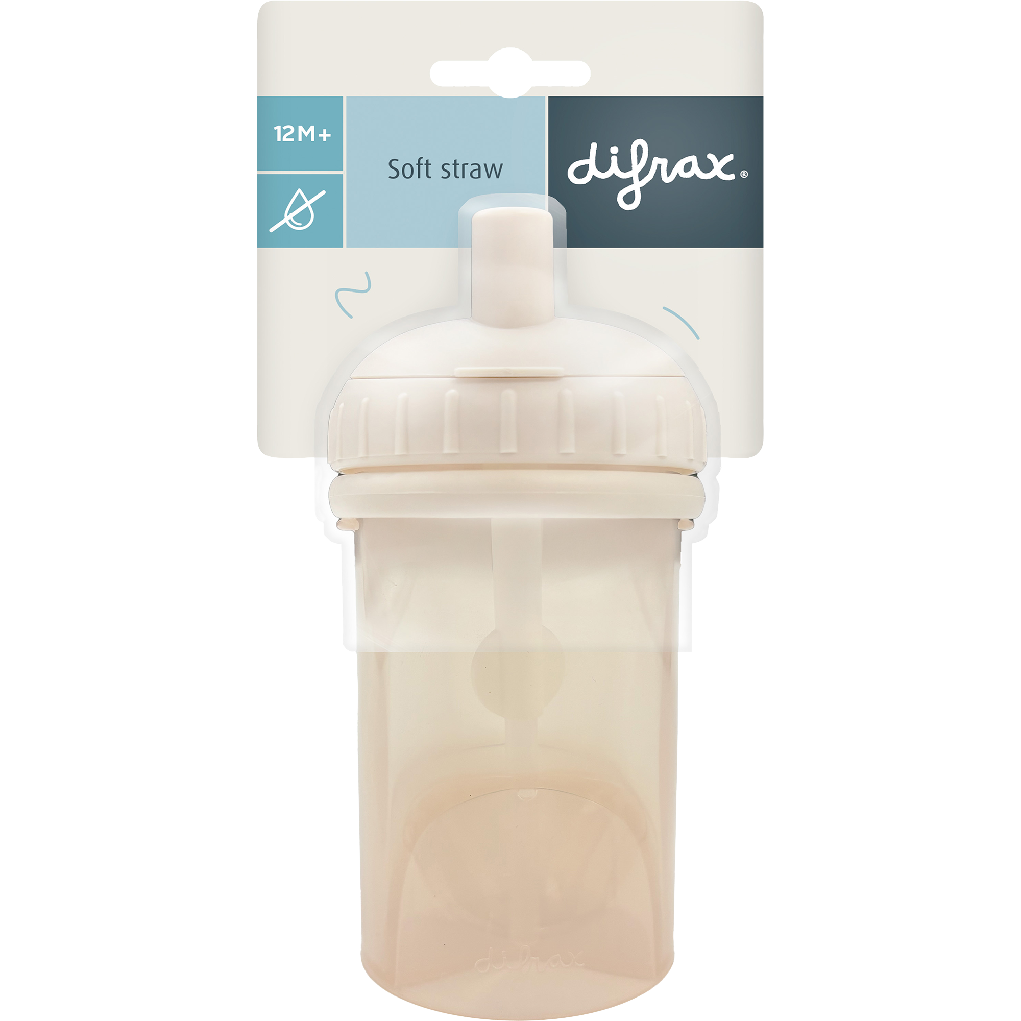 Difrax Anti-Lek Rietjesbeker Ivory