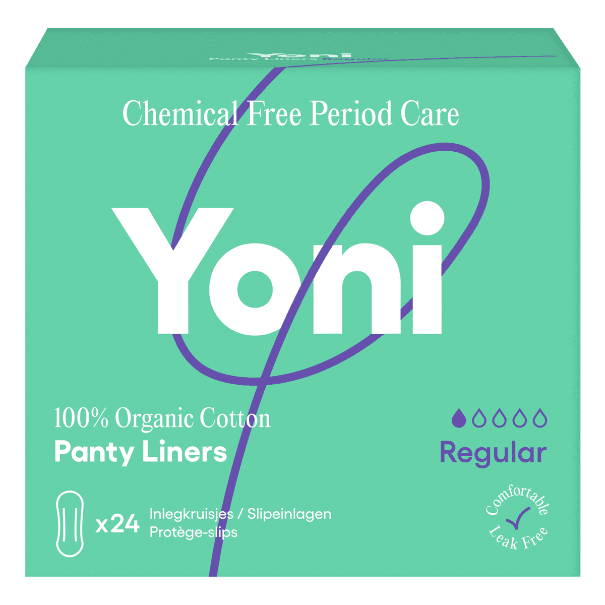 Yoni Inlegkruisjes Regular 100% Biologisch Katoen 24 stuks