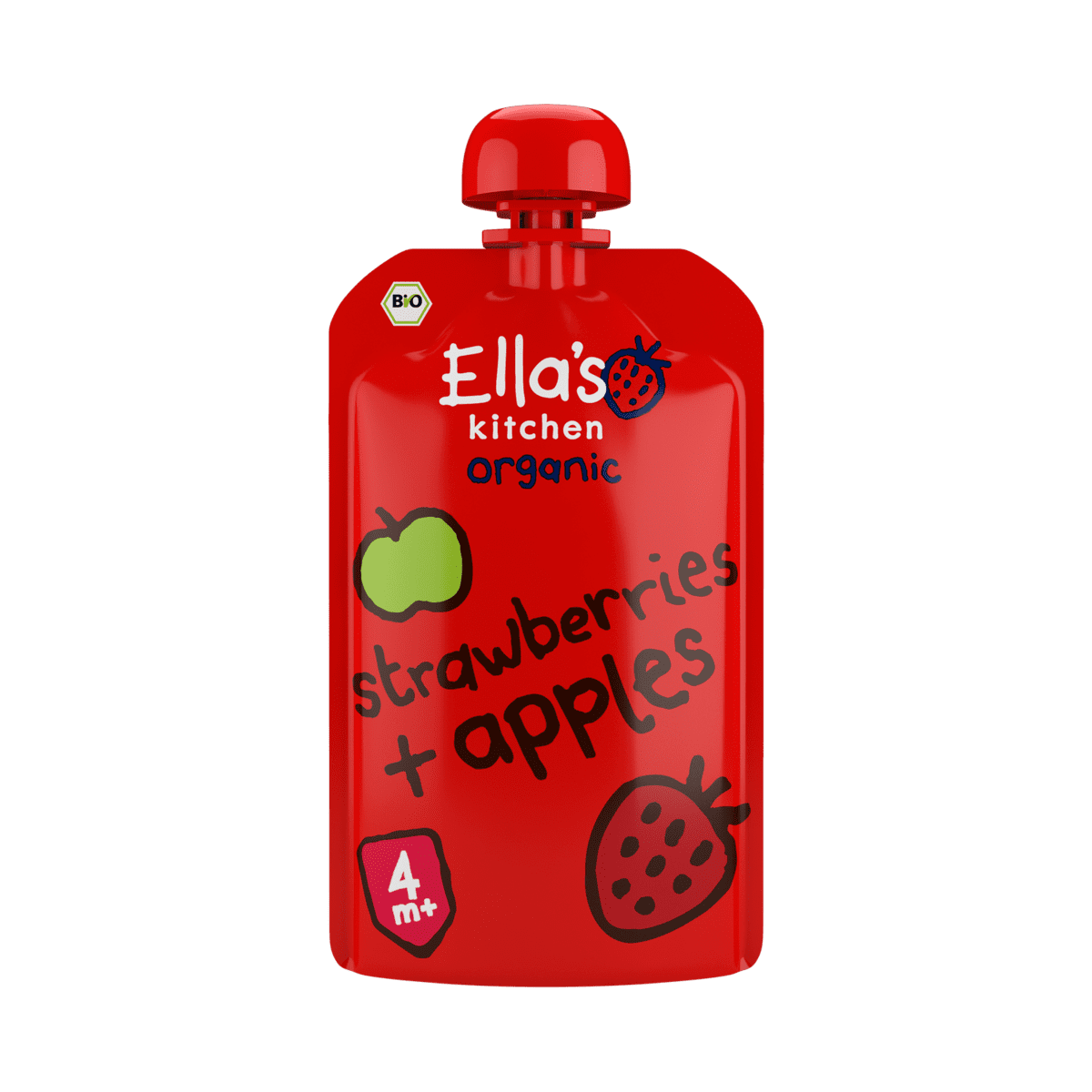 Ella's Kitchen Bio Knijpfruit Aardbei Appel 4+ Maanden 120 gram