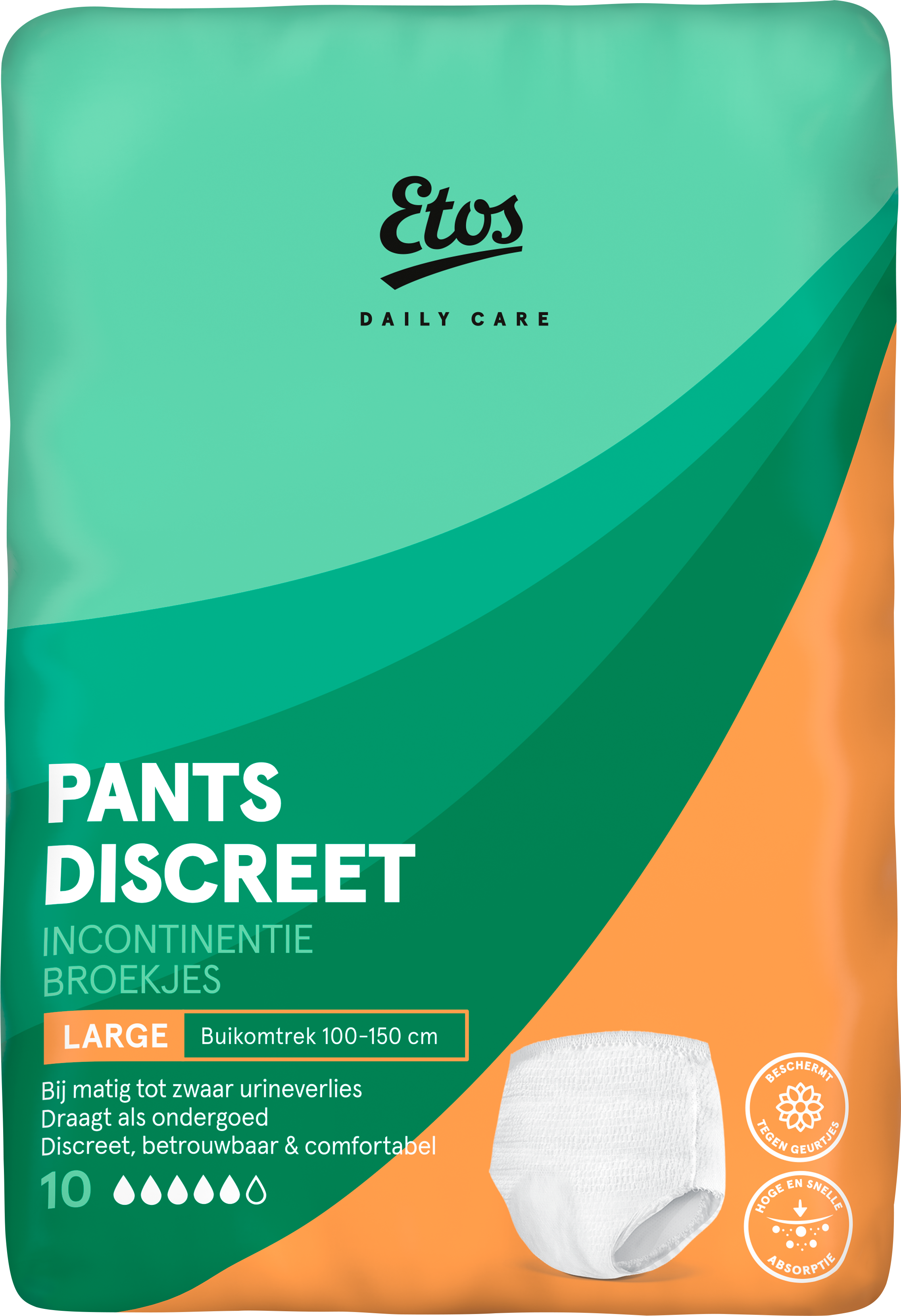 Etos Discreet Pants Incontinentiebroekjes Large 10 stuks