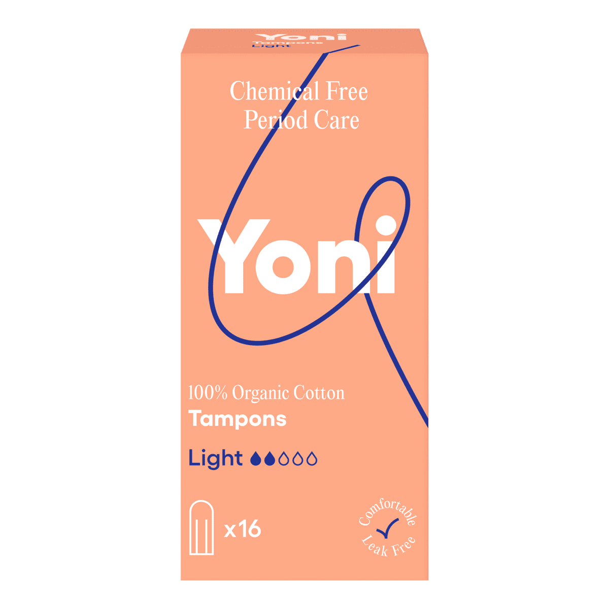 Yoni Tampons Light 100% Biologisch Katoen 16 stuks