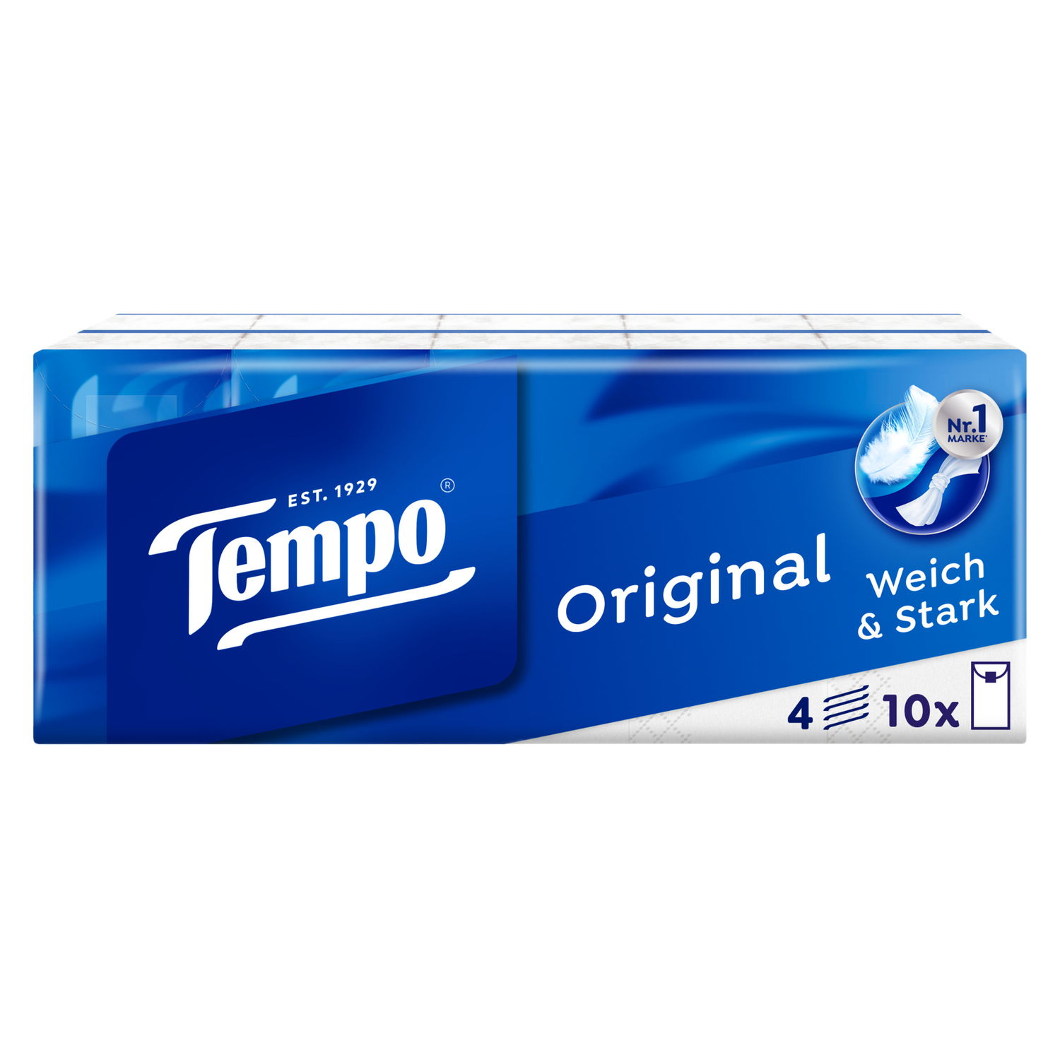 Tempo Regular 4-Laags Zakdoekjes 10x10 stuks
