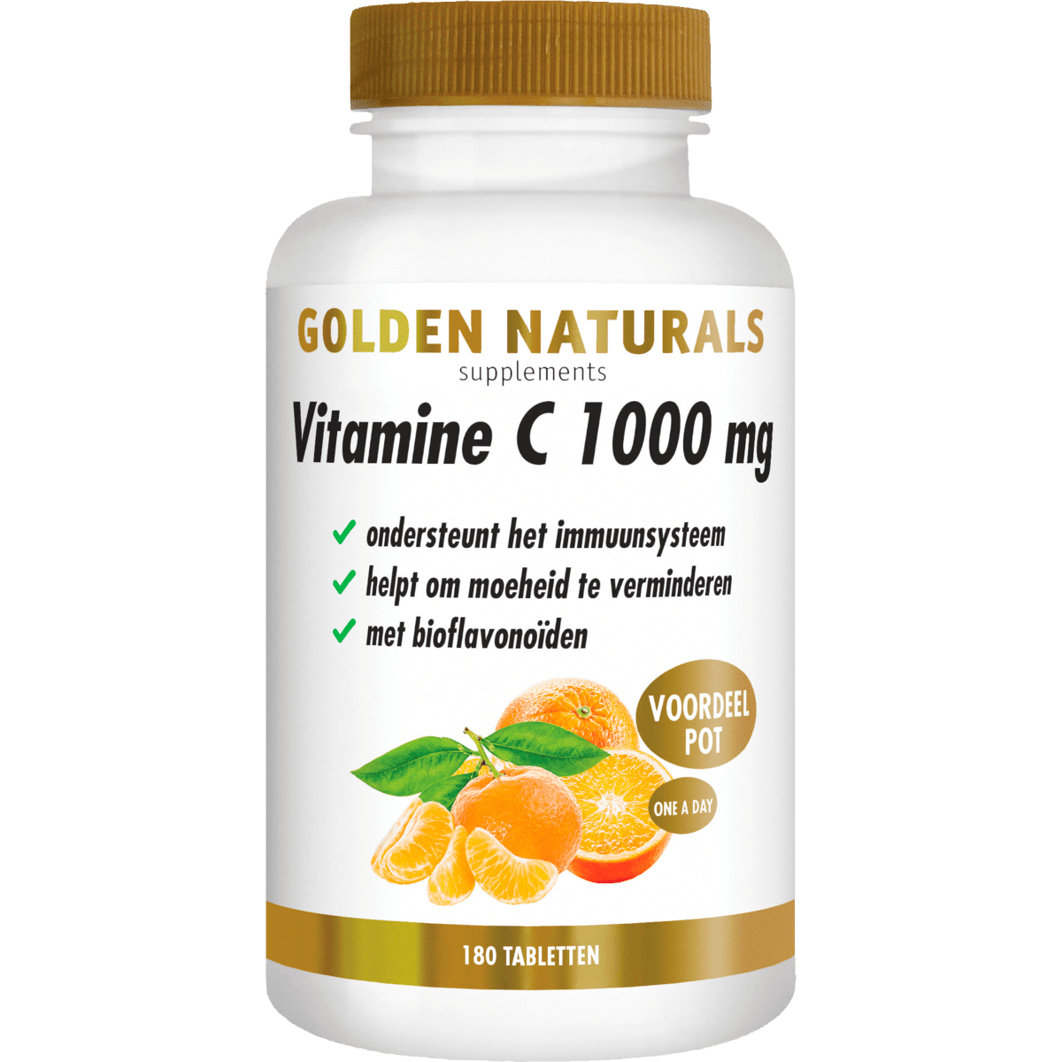 Golden Naturals Vitamine C 1000 MG met Bioflavonoïden Tabletten 180 stuks
