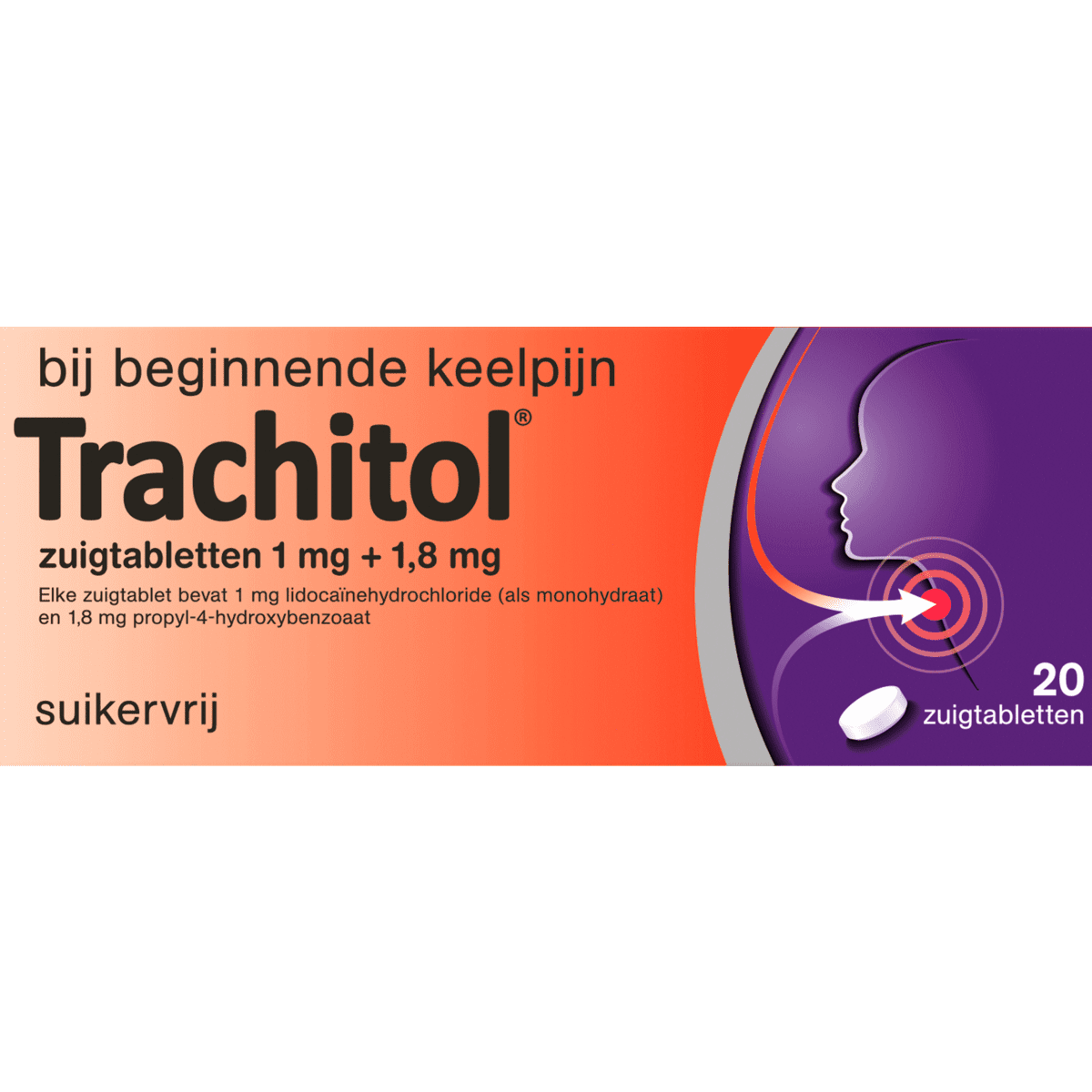 Trachitol Zuigtabletten Suikervrij 20 stuks