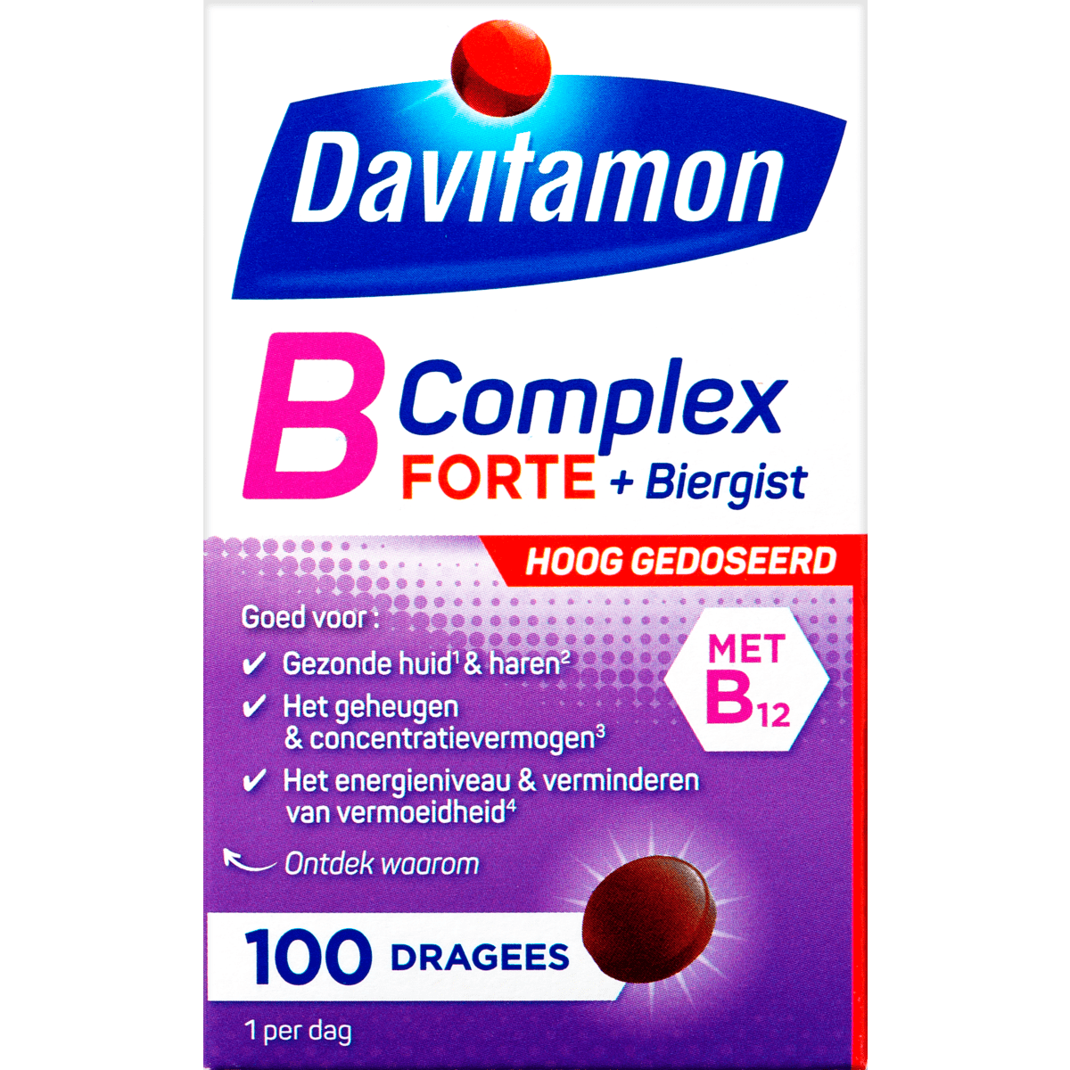 Davitamon Vitamine B-Complex Forte Dragees 100 stuks