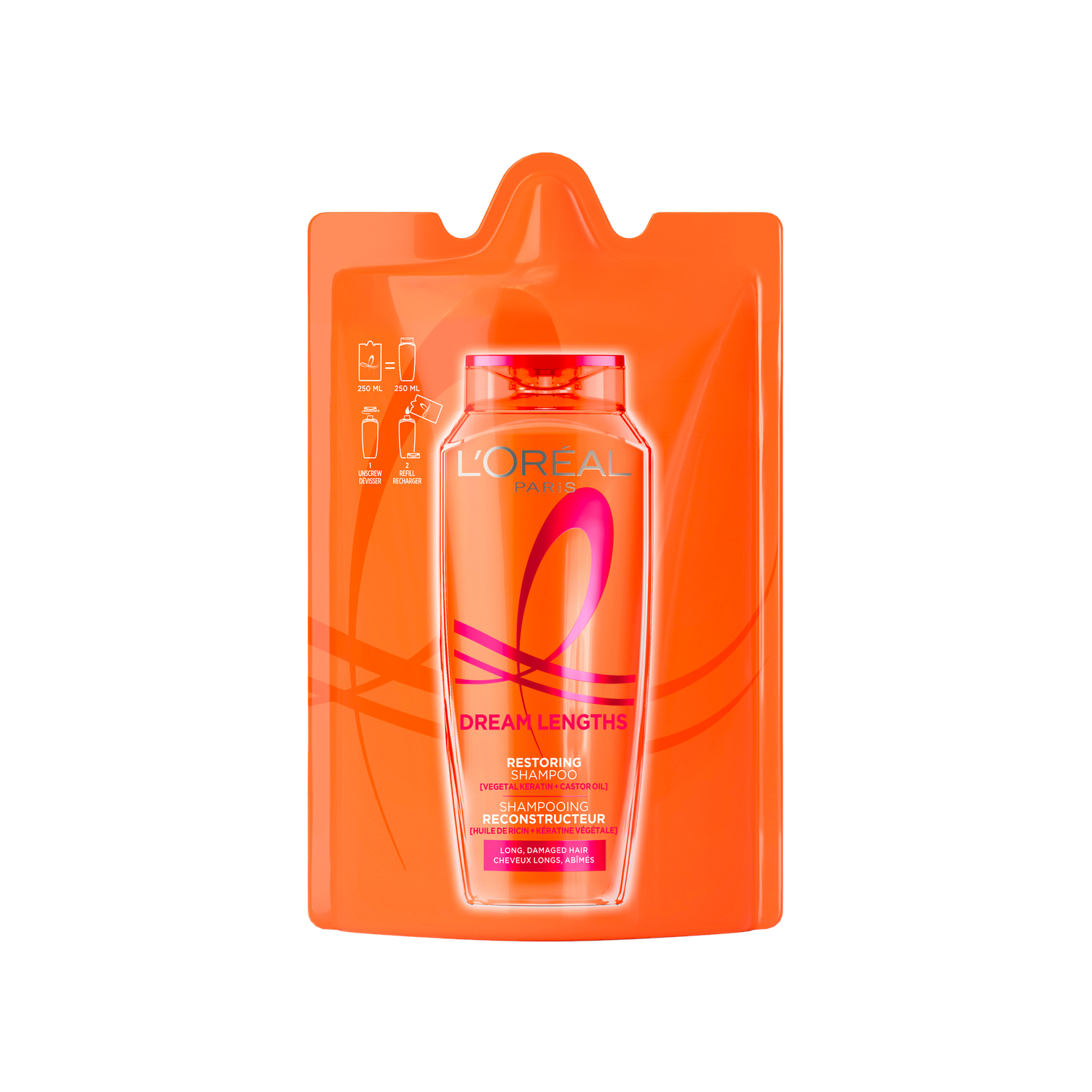 L'Oréal Paris Elvive Refill Dream Lengths Shampoo Navulling 250 ML