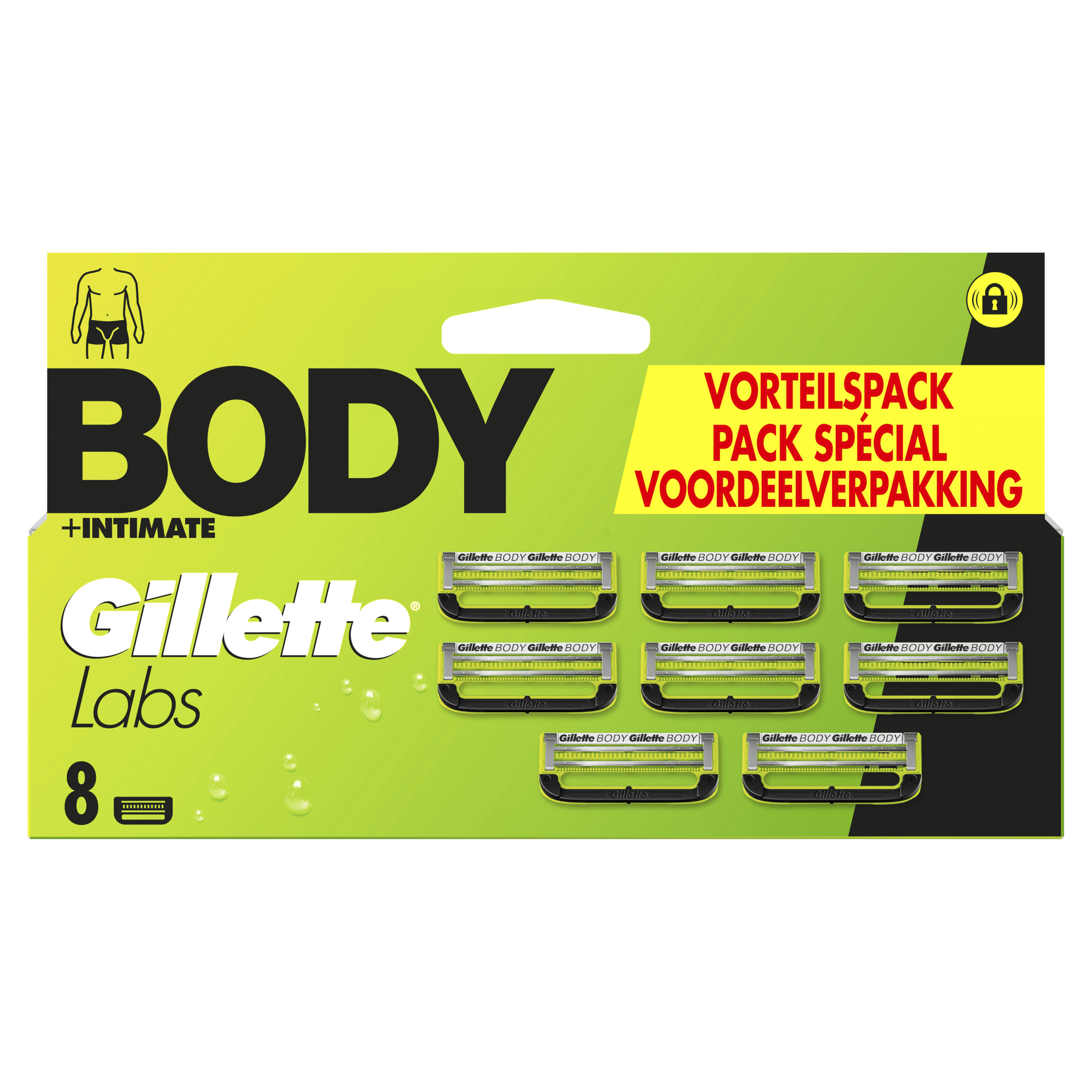 GilletteLabs Body Intimate Navulmesjes 8 stuks