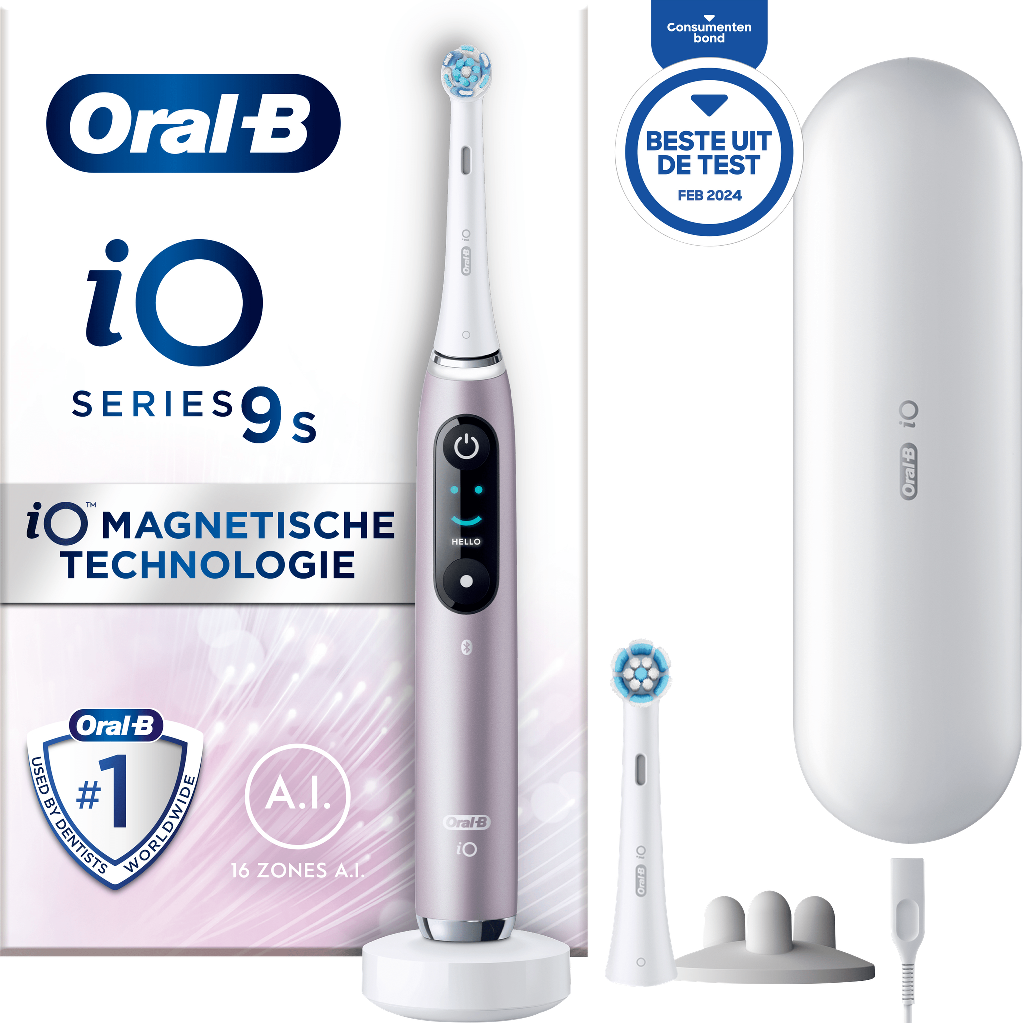 Oral-B iO 9s Rose Quartz Elektrische Tandenborstel