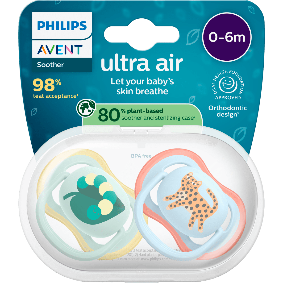 Philips Avent Fopspeen Ultra Air Day 0-6M SCF087/02 2 stuks