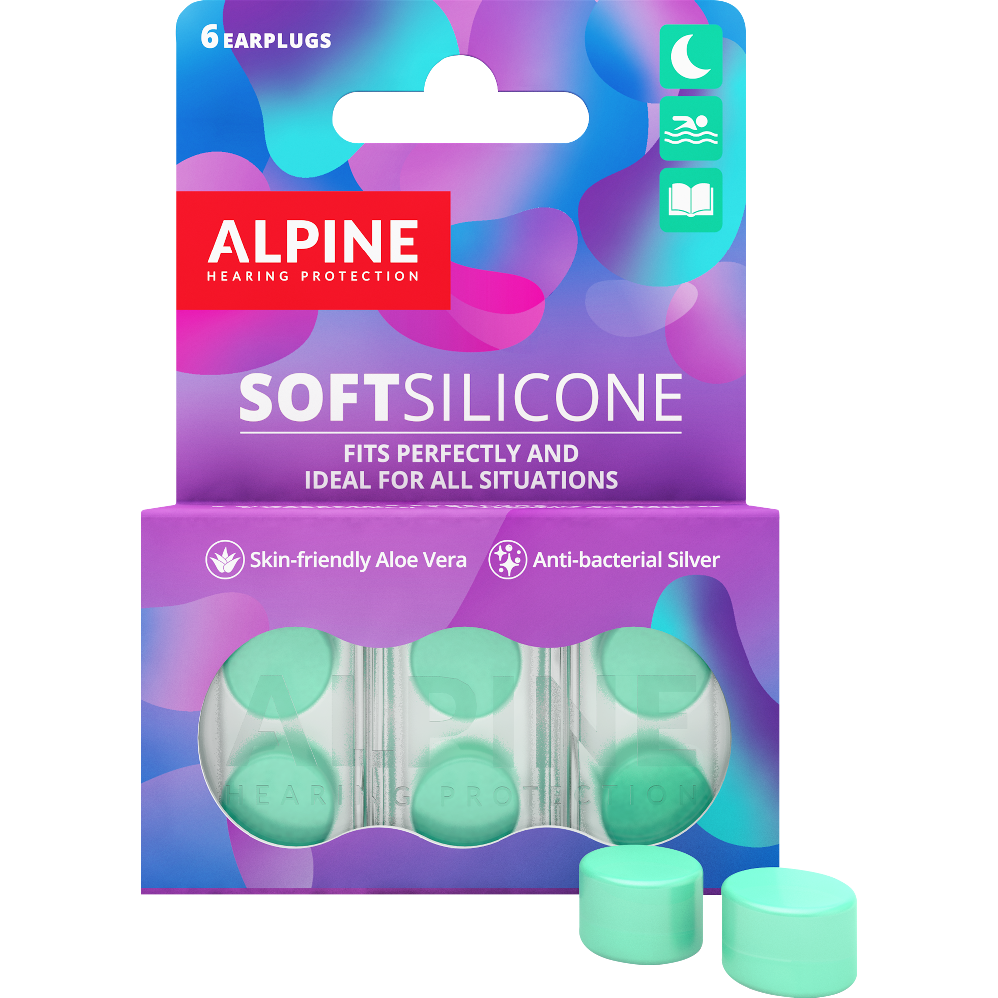 Alpine Silicone Oordoppen Voor Slapen en Zwemmen 3 paar