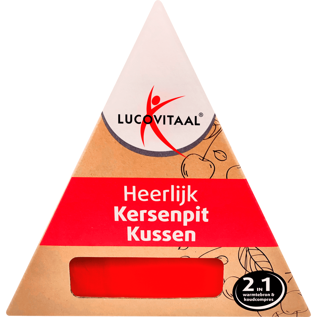 Lucovitaal Kersenpit Kussen Langwerpig 37x14 cm