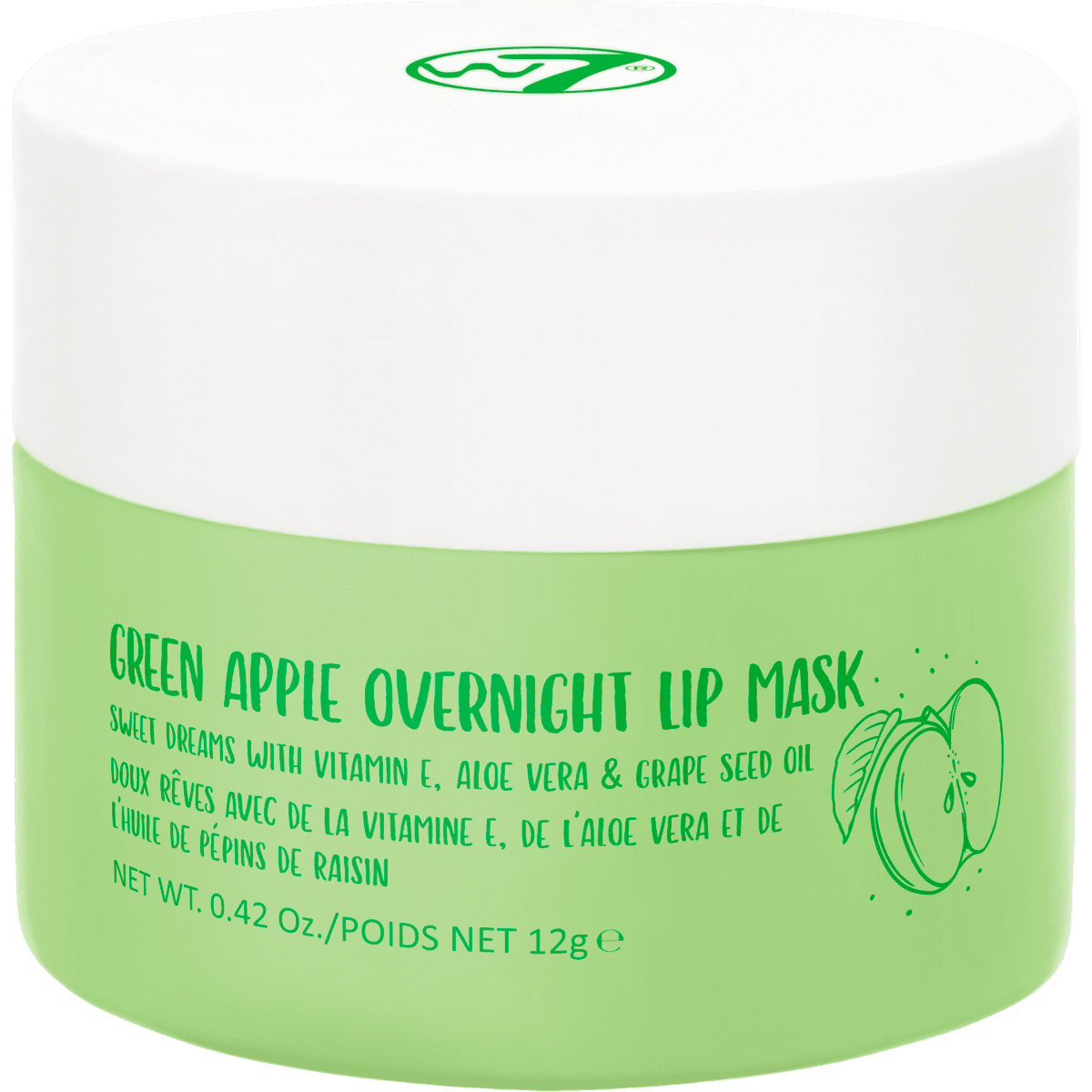 W7 Sweet Dreams Overnight Lip Mask Green Apple
