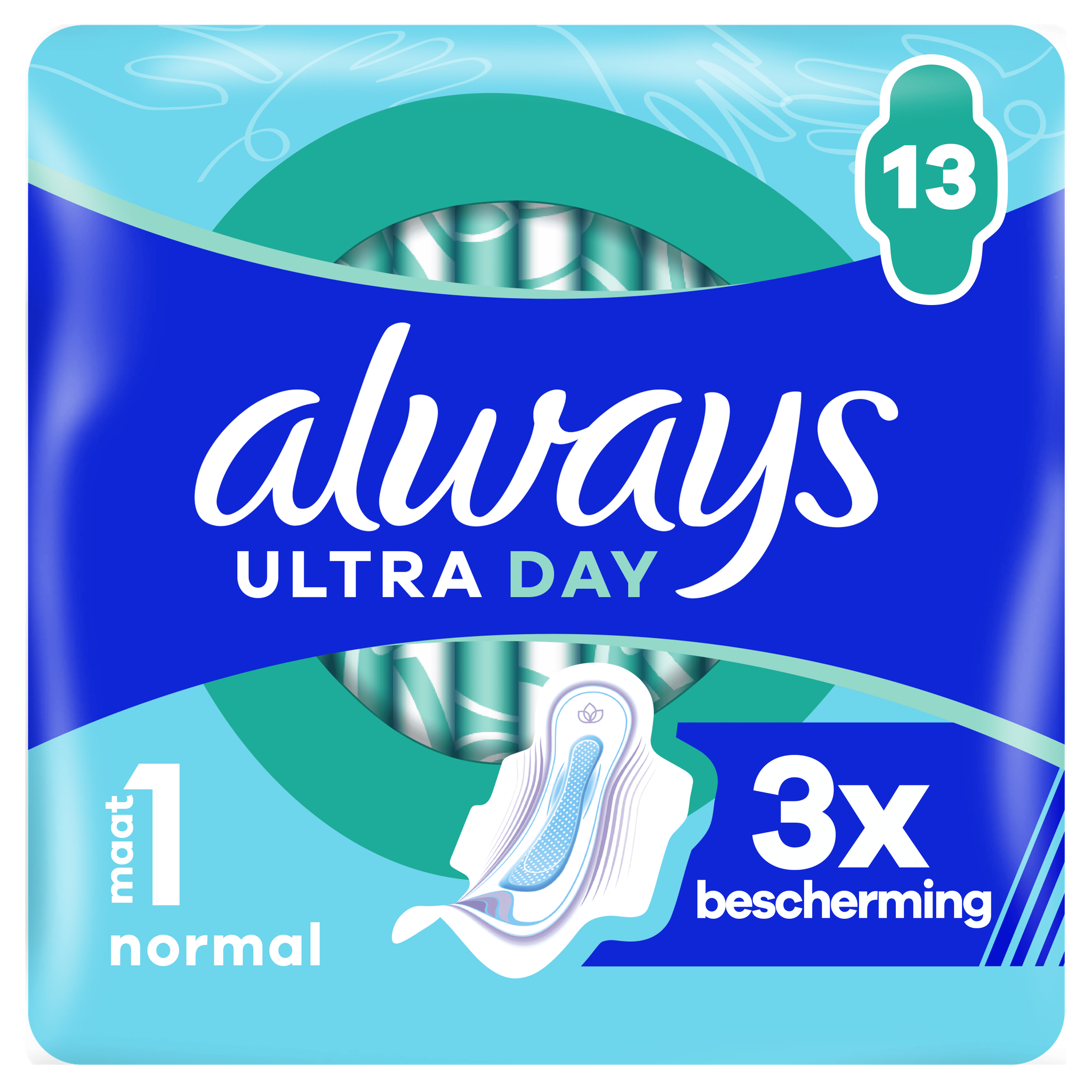 Always Maandverband Ultra Day Normal Wings 13 stuks