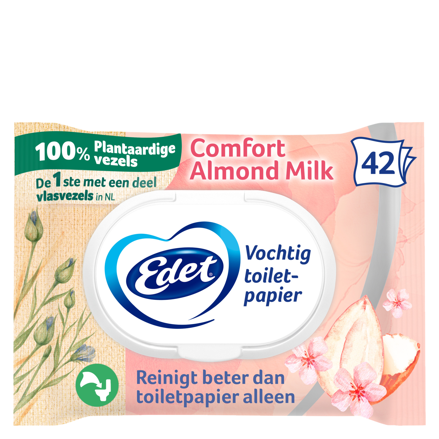 Edet Amandel Vochtig Toiletpapier 42 stuks