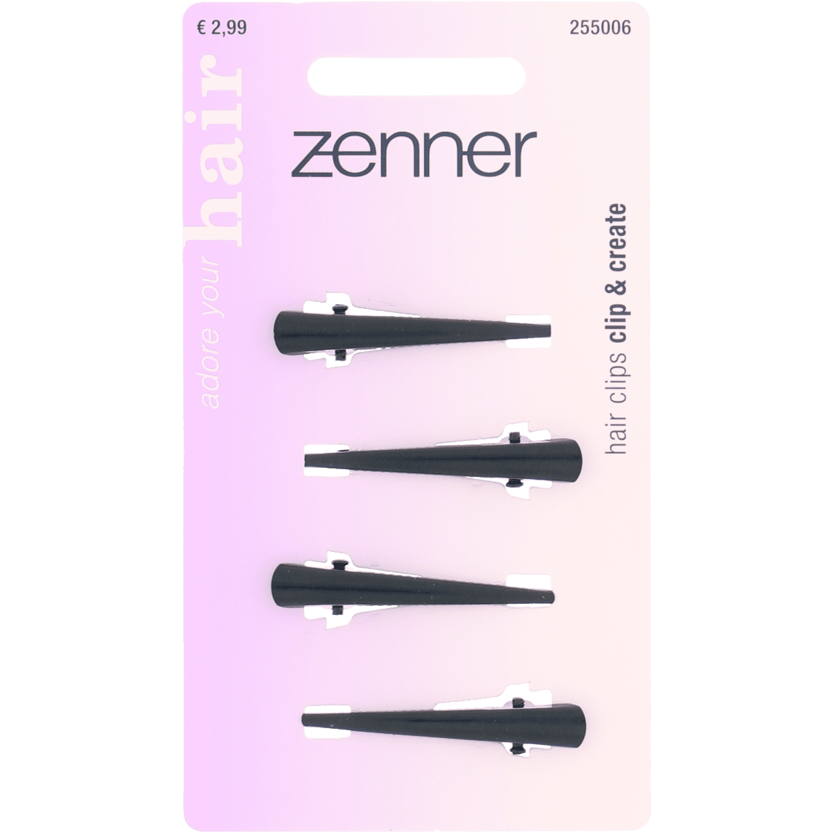 Zenner Snapclip Zwart 4x