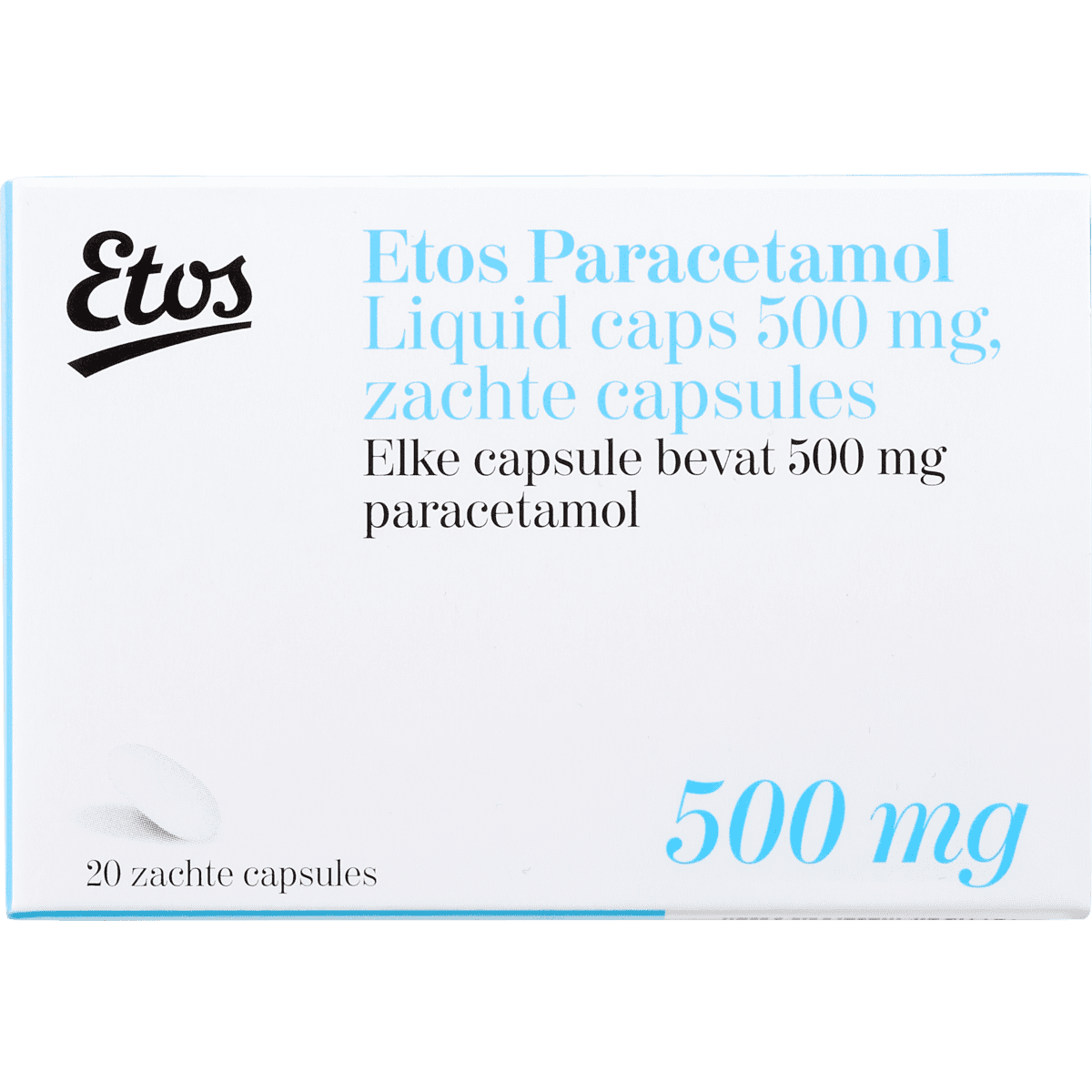 Etos Paracetamol 500 MG Liquid Caps 20 EA Etos