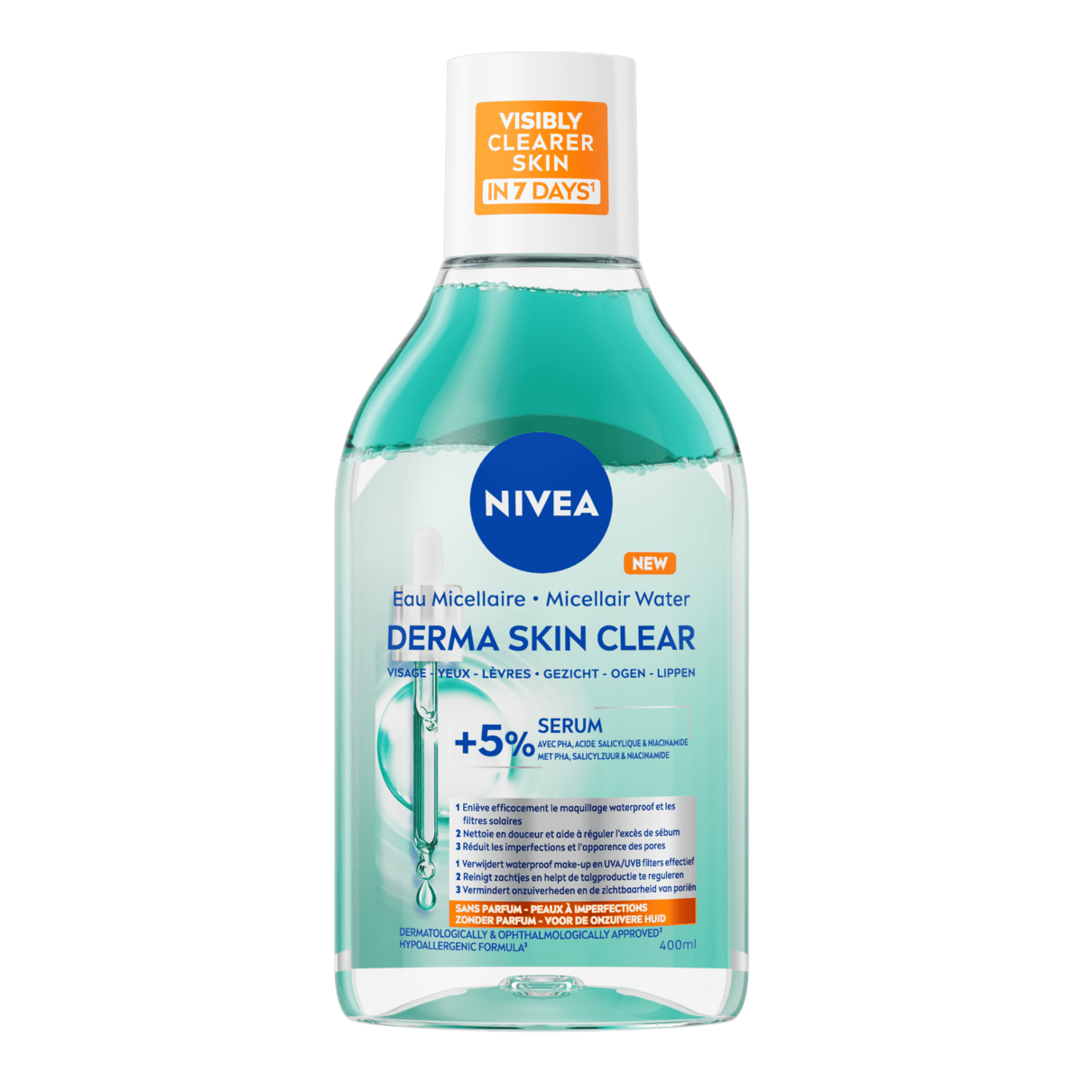 NIVEA Derma Skin Clear Serum Infused Micellair Water 400 ML